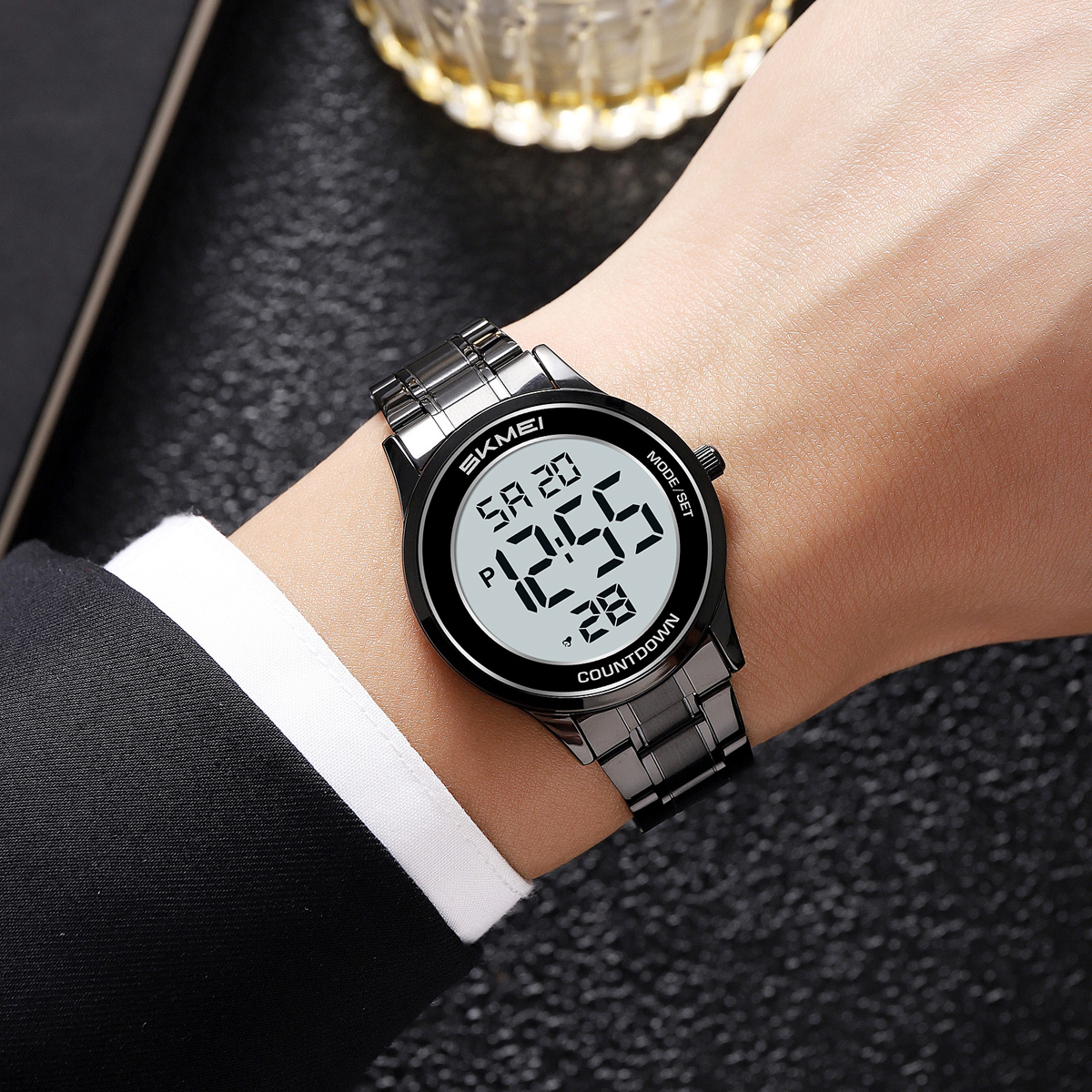 Skmei 2425 Classic Gents Digital Watch Stainless Steel Band