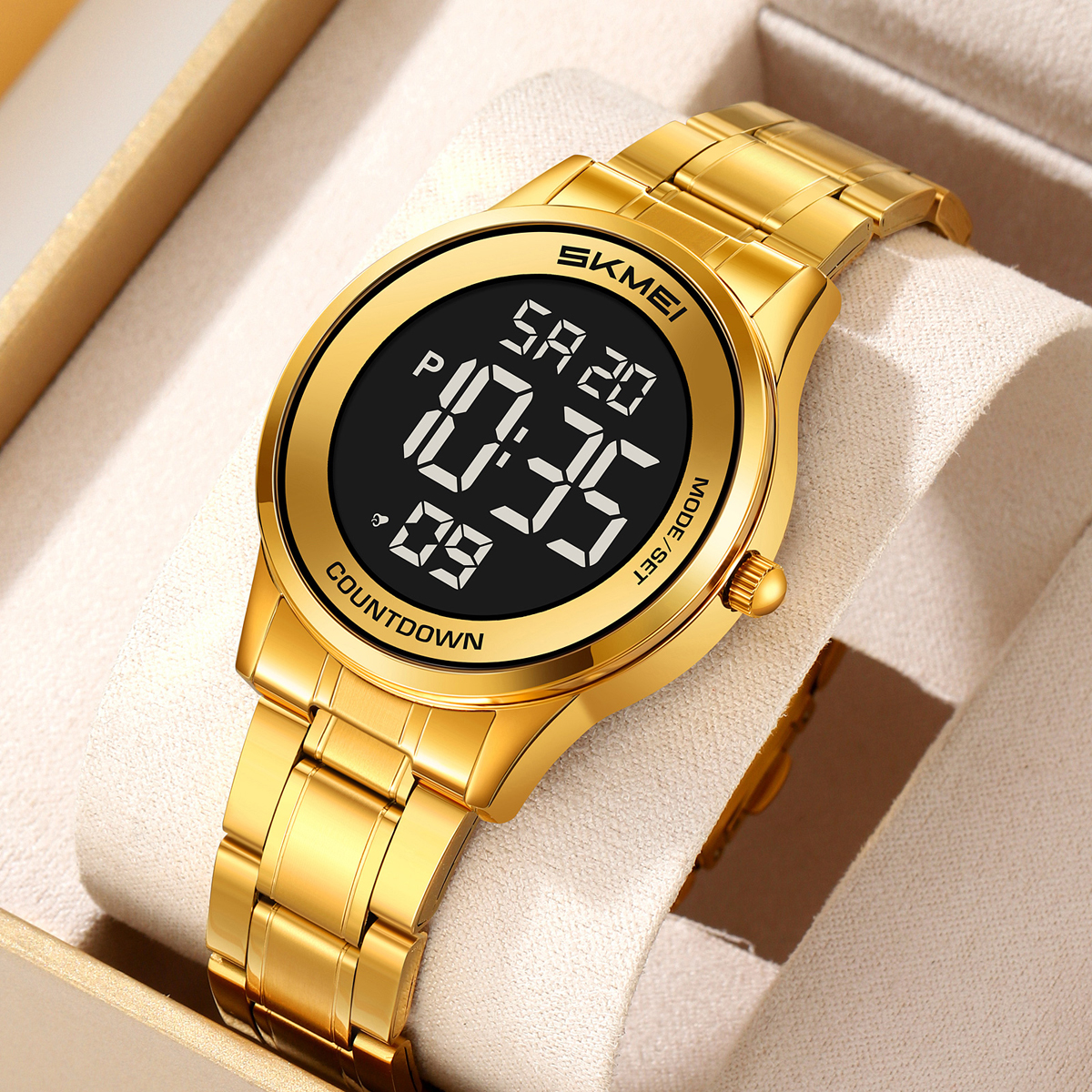 Skmei 2425 Classic Gents Digital Watch Stainless Steel Band