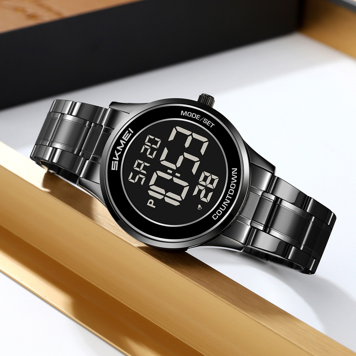 Skmei 2425 Classic Gents Digital Watch Stainless Steel Band