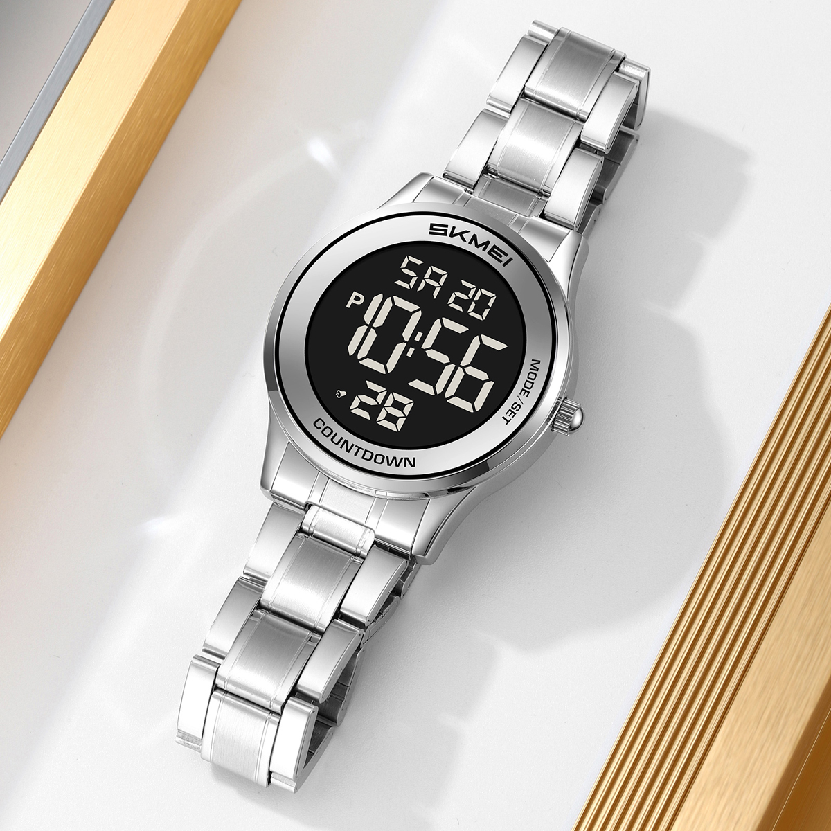 Skmei 2425 Classic Gents Digital Watch Stainless Steel Band