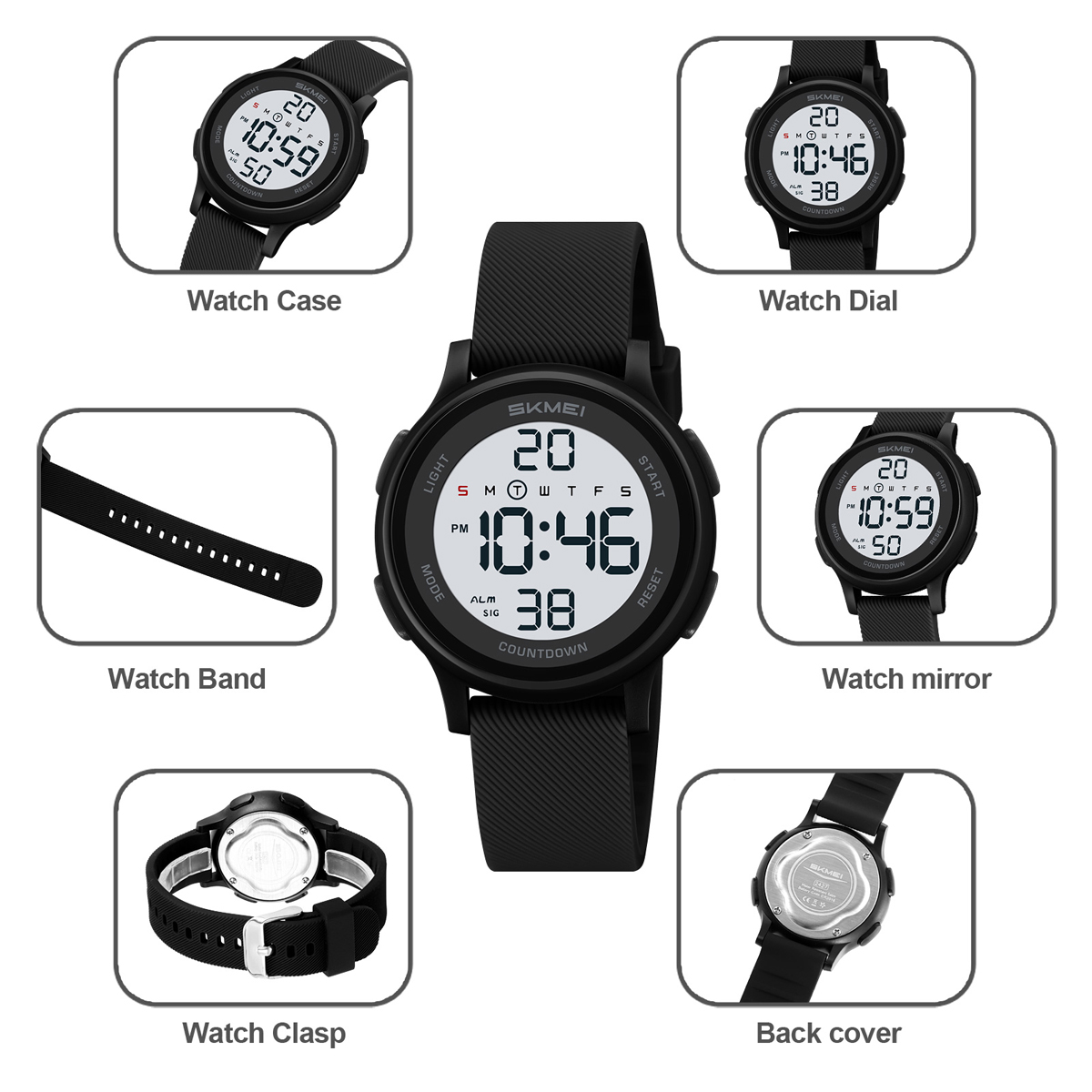 SKMEI 2427 Brand Trendy Kids Watch Sport Digital 