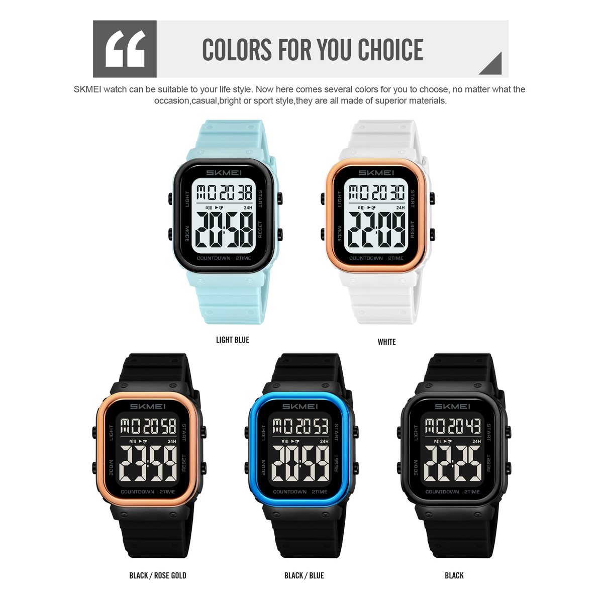 SKMEI 2437 Roj Fashion Digital Watch