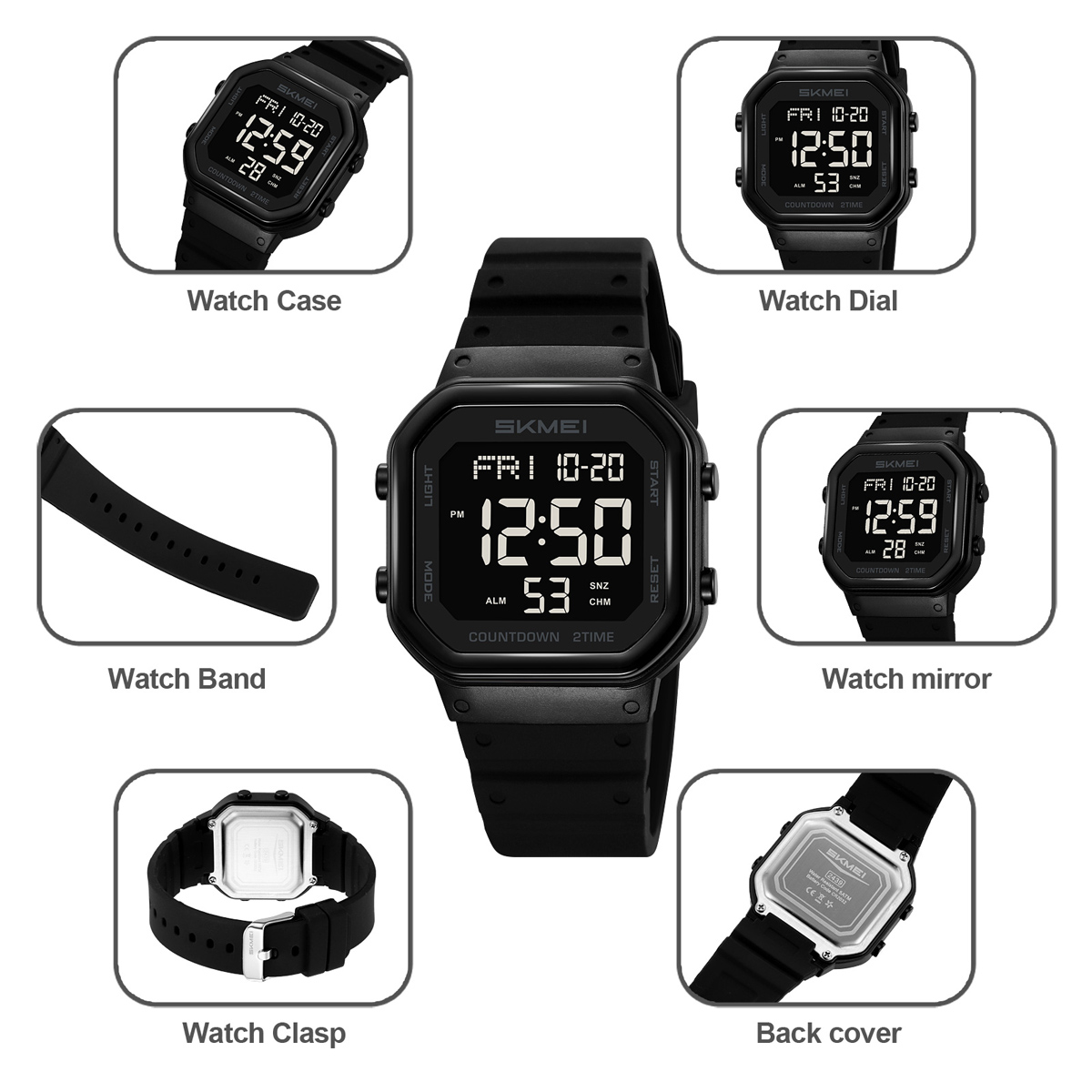 SKMEI 2439 Unisex Sport Young Styles Digital Watch