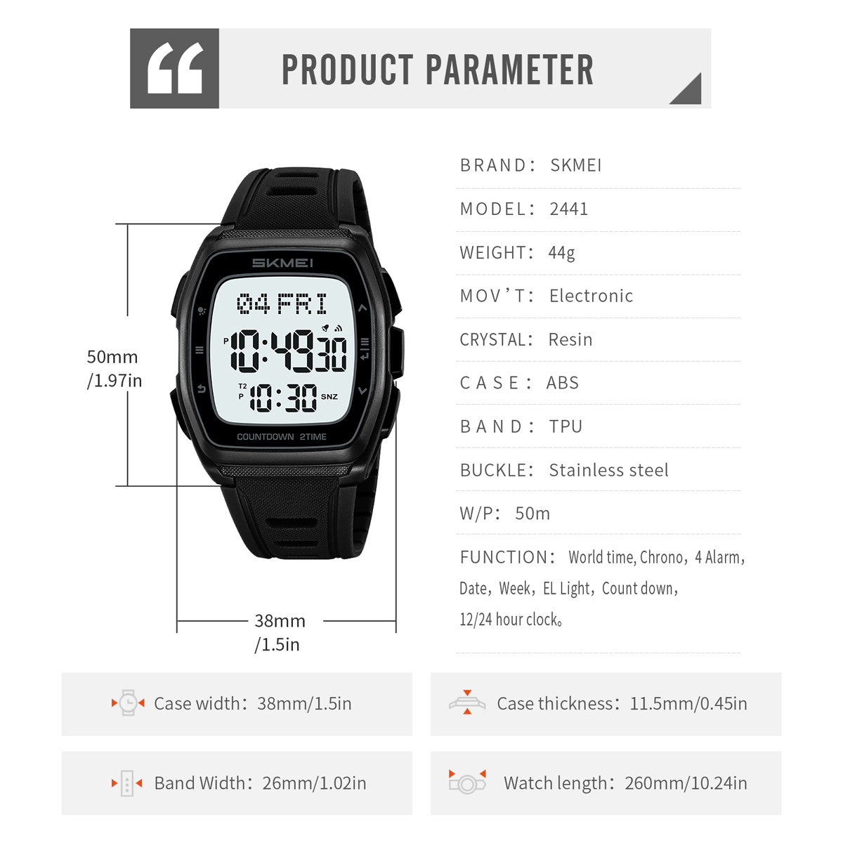 Fashion SKMEI 2441 Sports Watch For Men