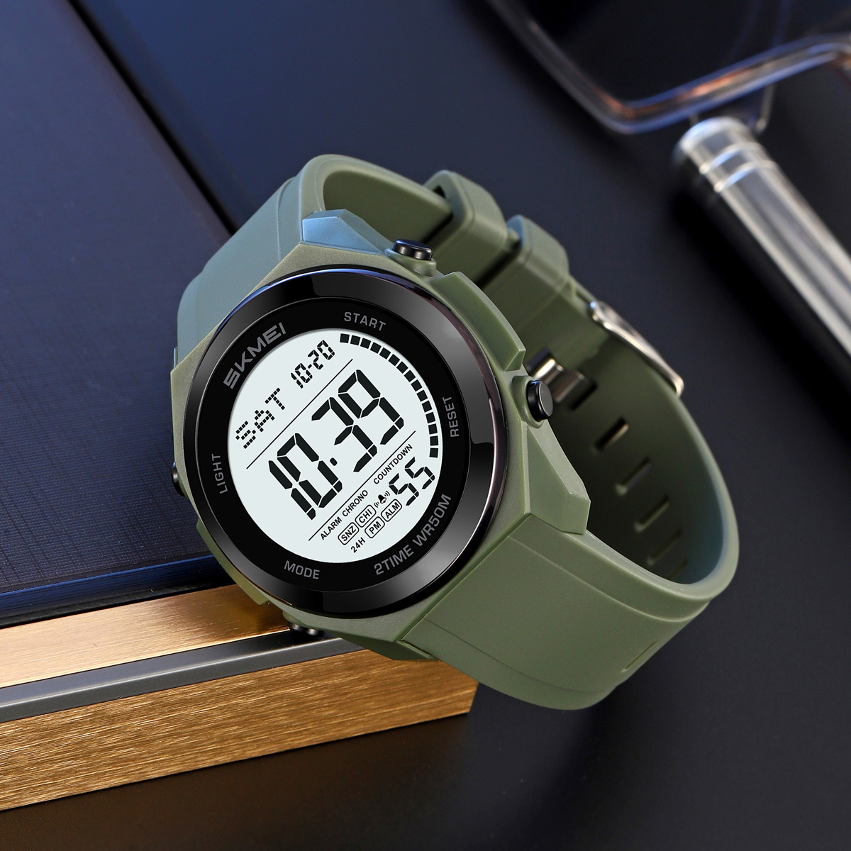 SKMEI 2455 Fashion Wrist Watch Men Wrist Sport Watch