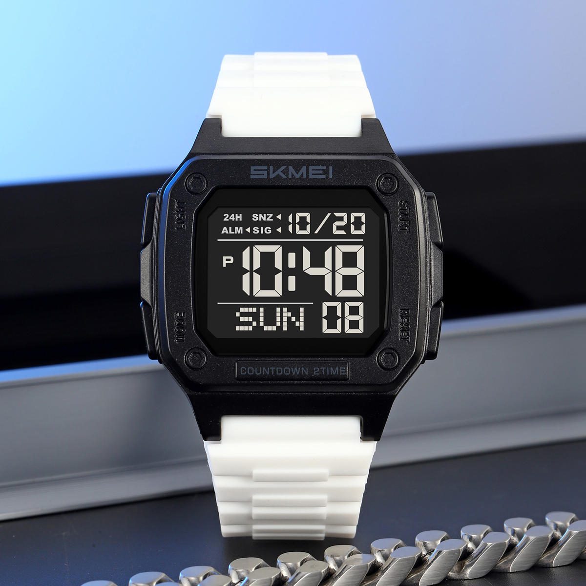 SKMEI 2456 Army Green Electronic Bracelet Watch