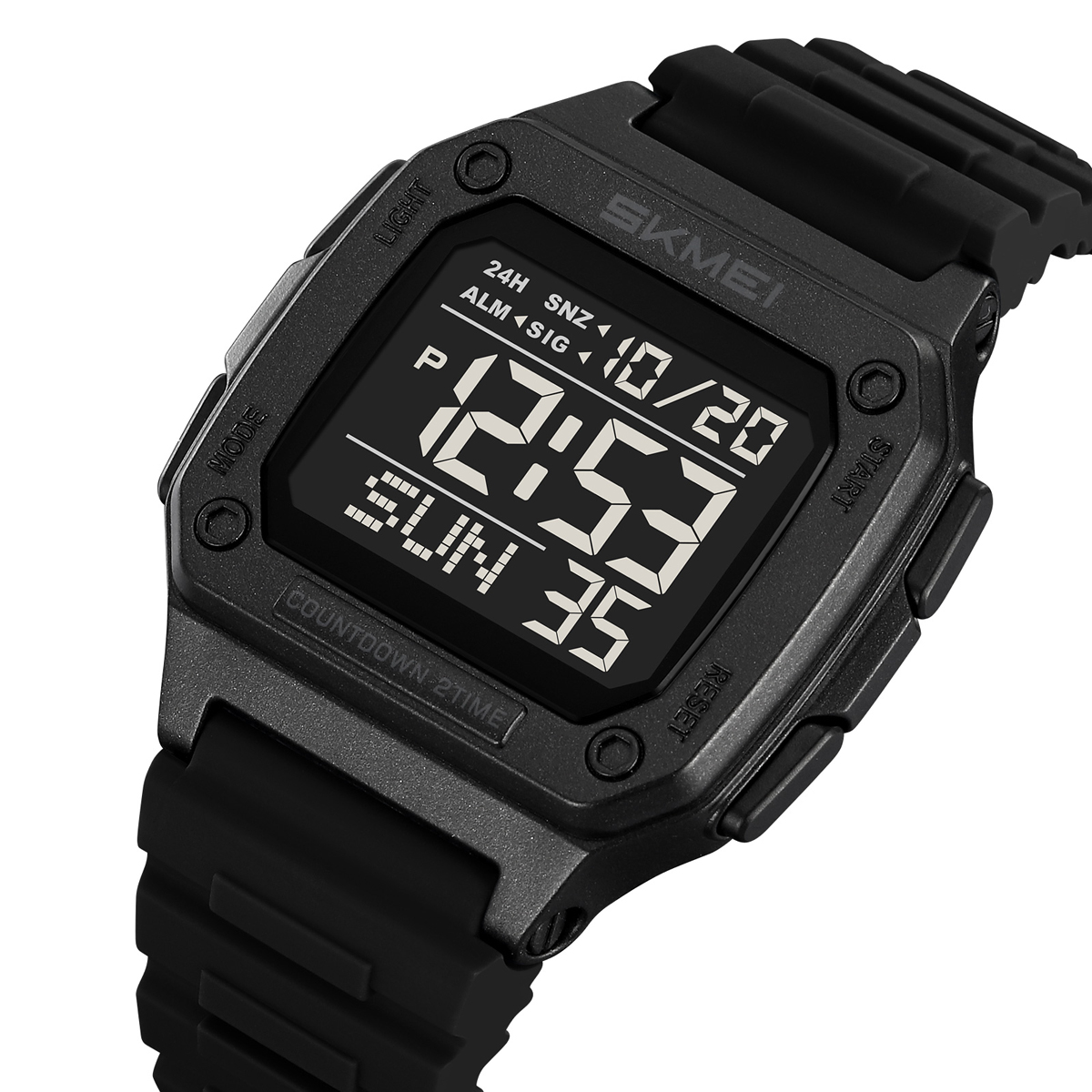 SKMEI 2456 Army Green Electronic Bracelet Watch