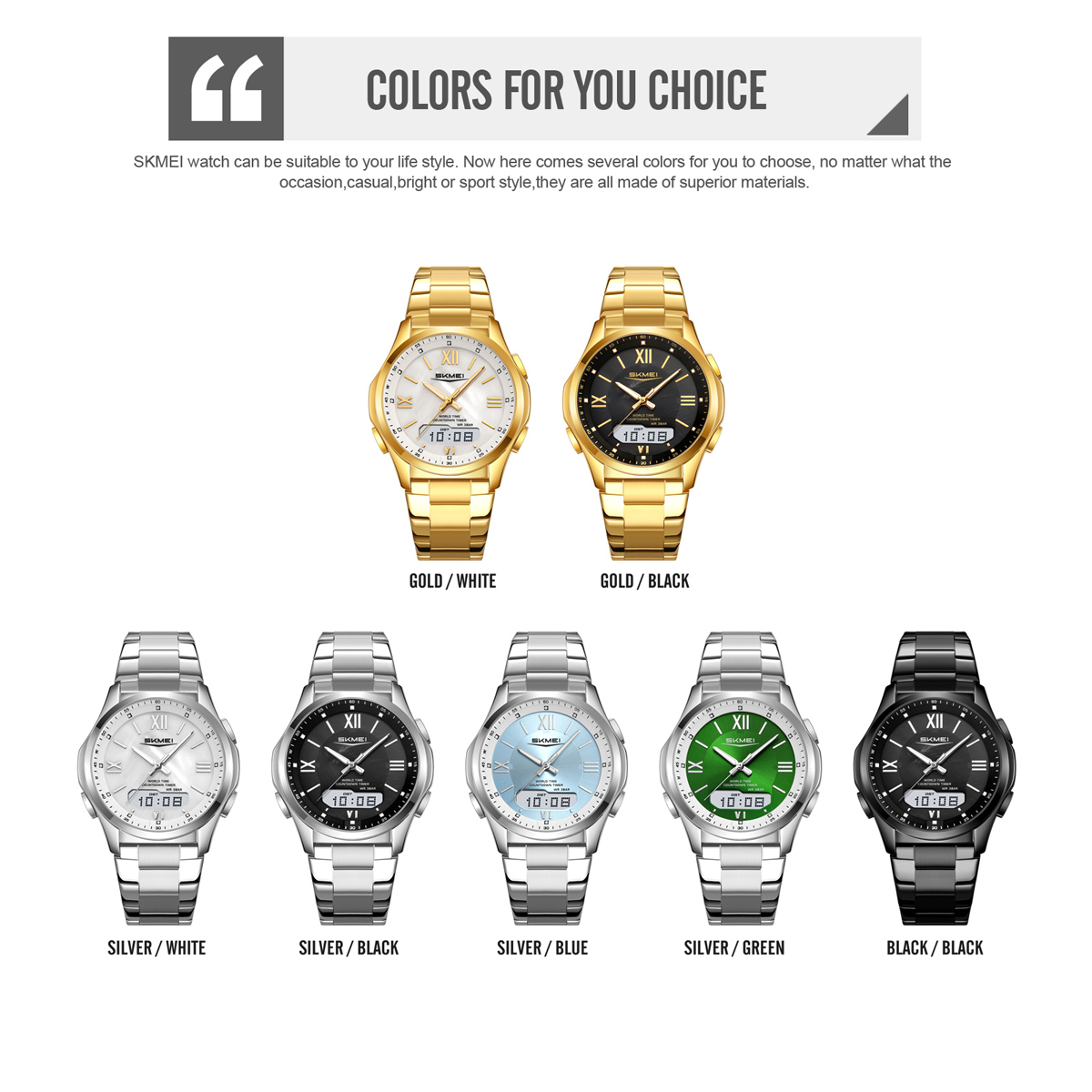 SKMEI 2459 ANGLOGUE WATCH