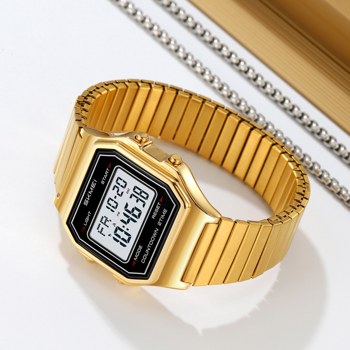 Fashion Brand SKMEI 2465 Top Quality White Style Water Resistant Digital Watch