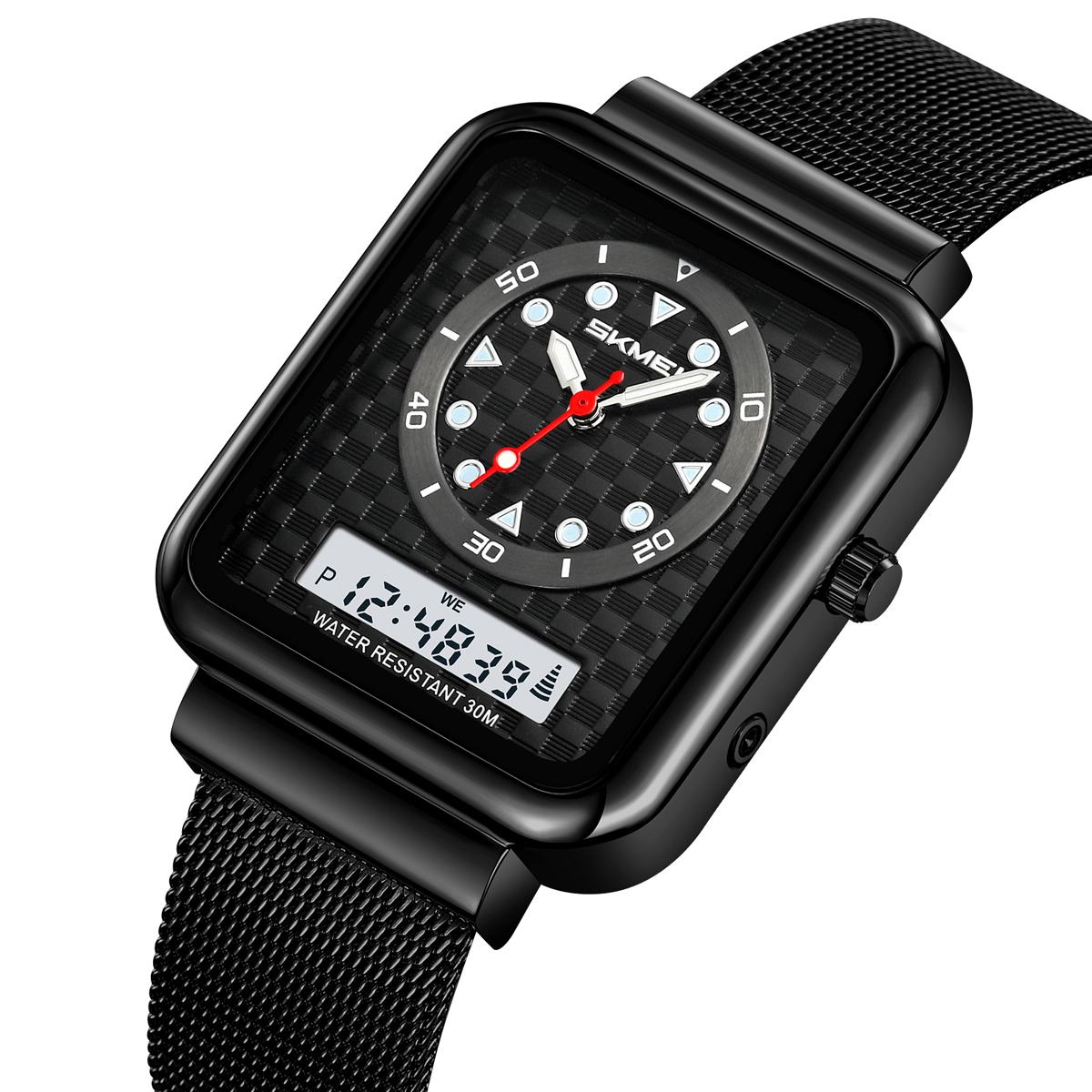 SKMEI 2466 Dual Display Time Quartz Watches for Men Women