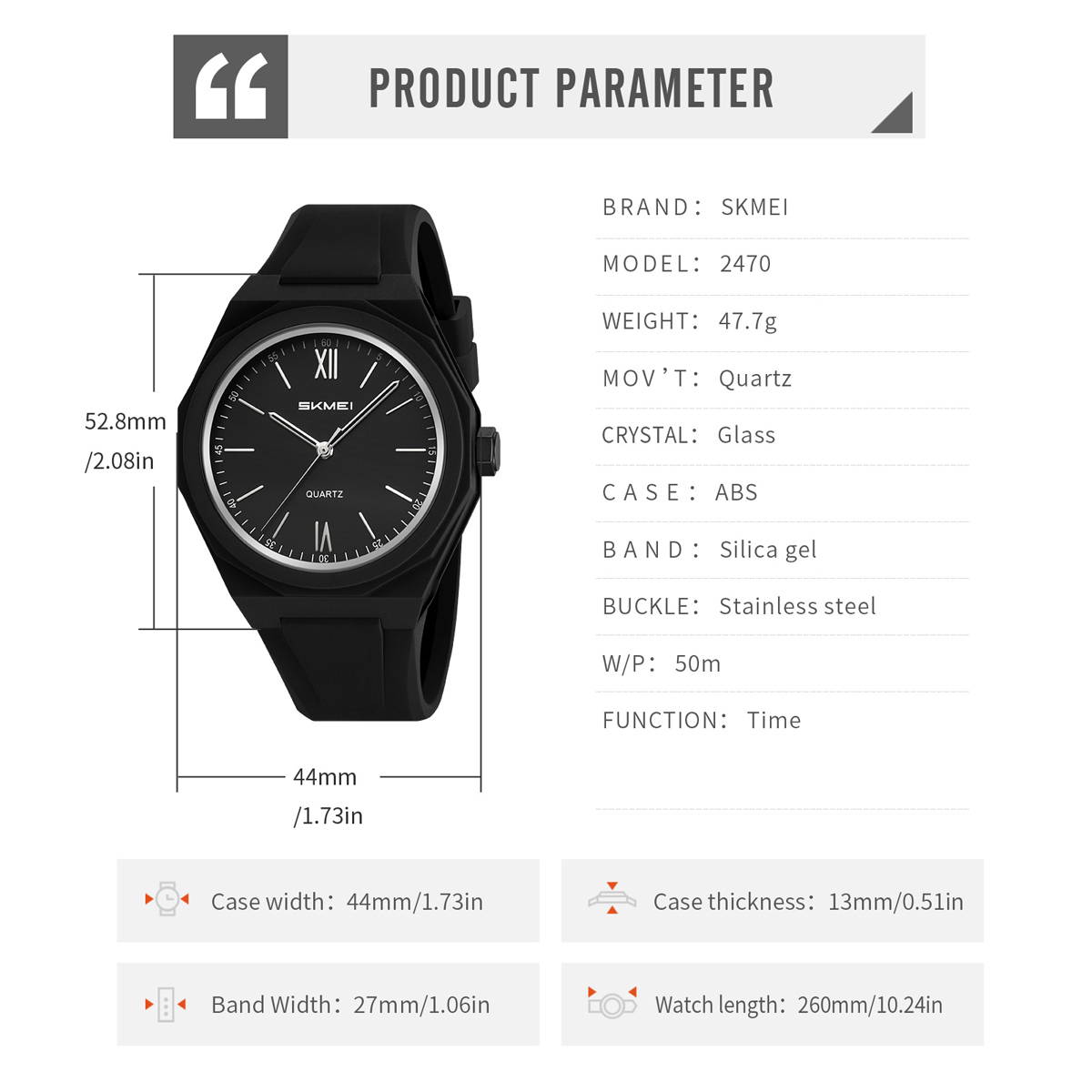 SKMEI 2470 Chinese Watch Fashion Custom Logo