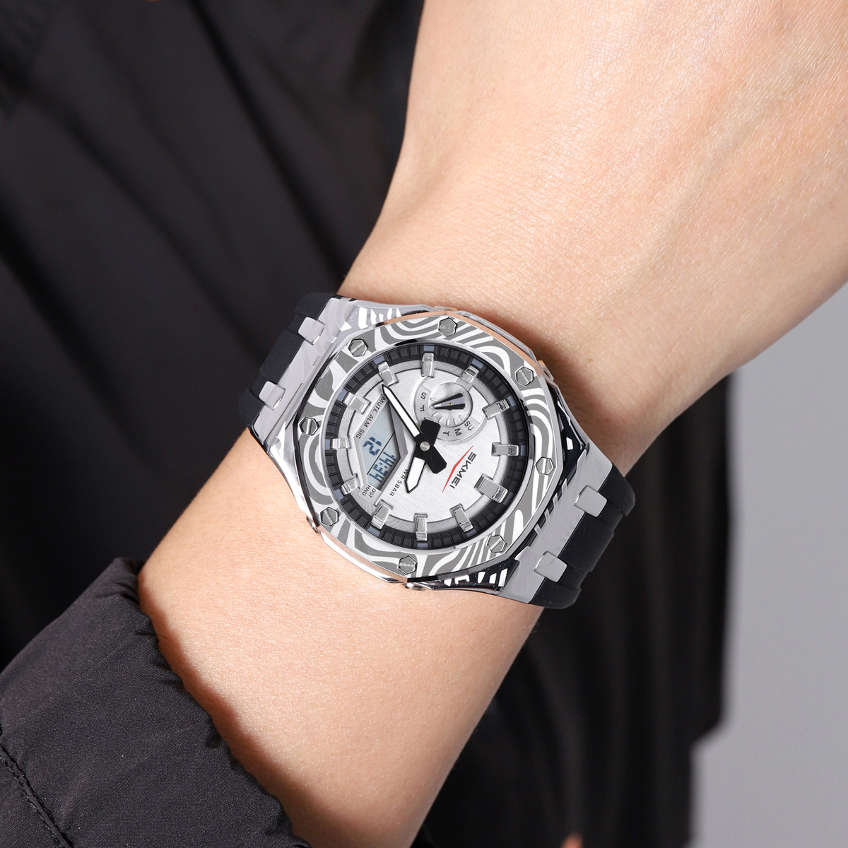 Direct Factory Skmei 2471 New Unique Design Dual Time Digital Watch 