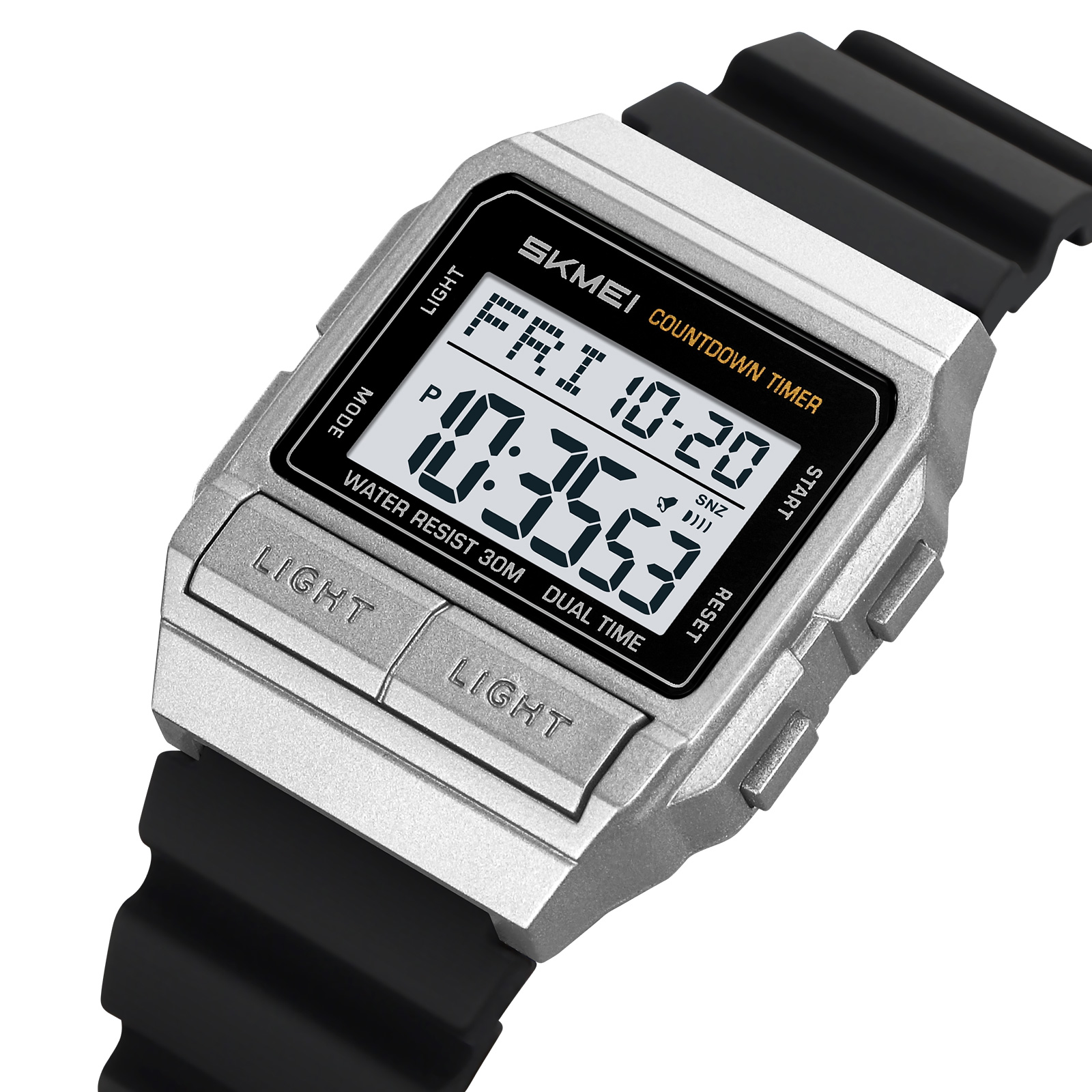 SKMEI 2475 Men's Simple Wristwatch Waterproof Alarm Luminous Spring Band