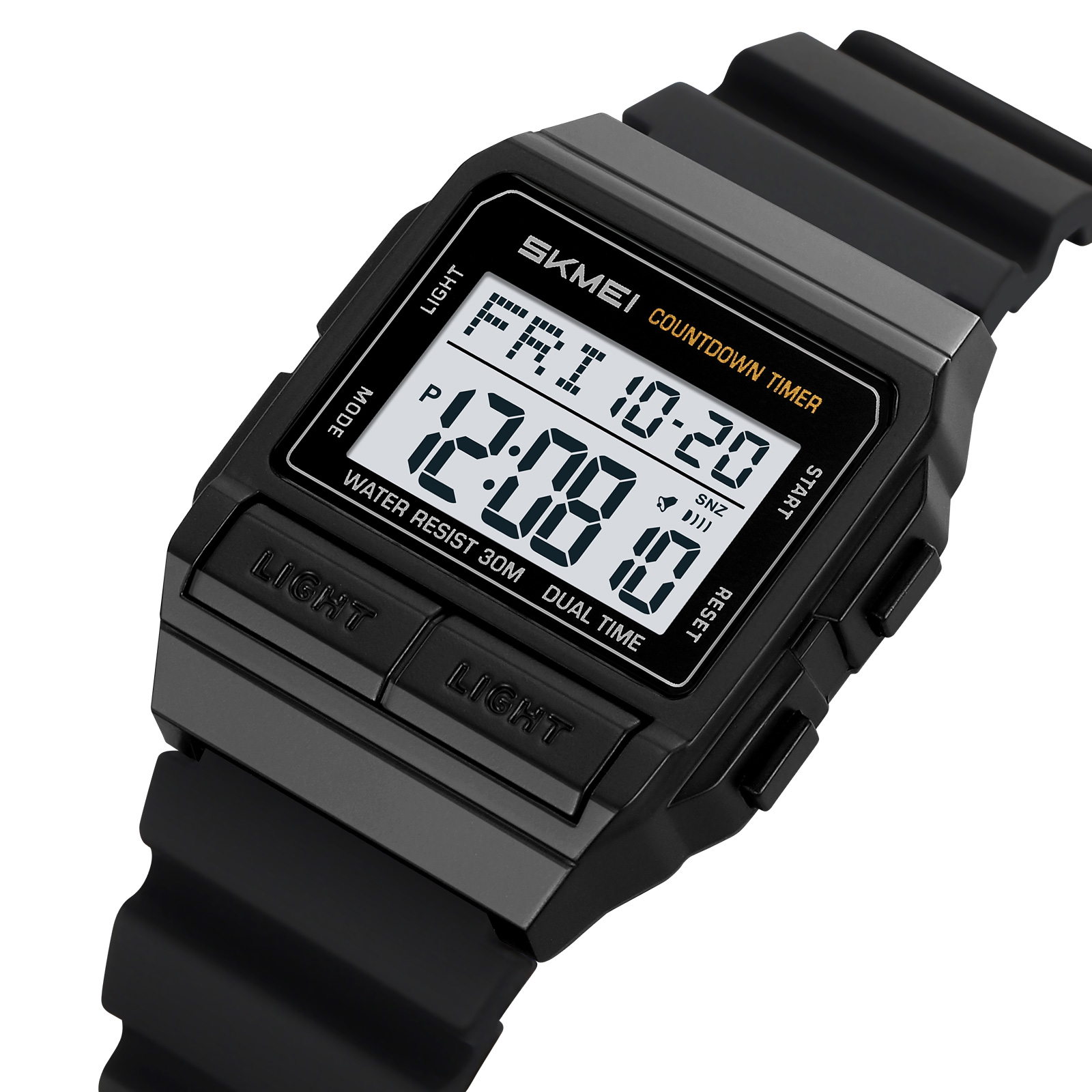 SKMEI 2475 Men's Simple Wristwatch Waterproof Alarm Luminous Spring Band