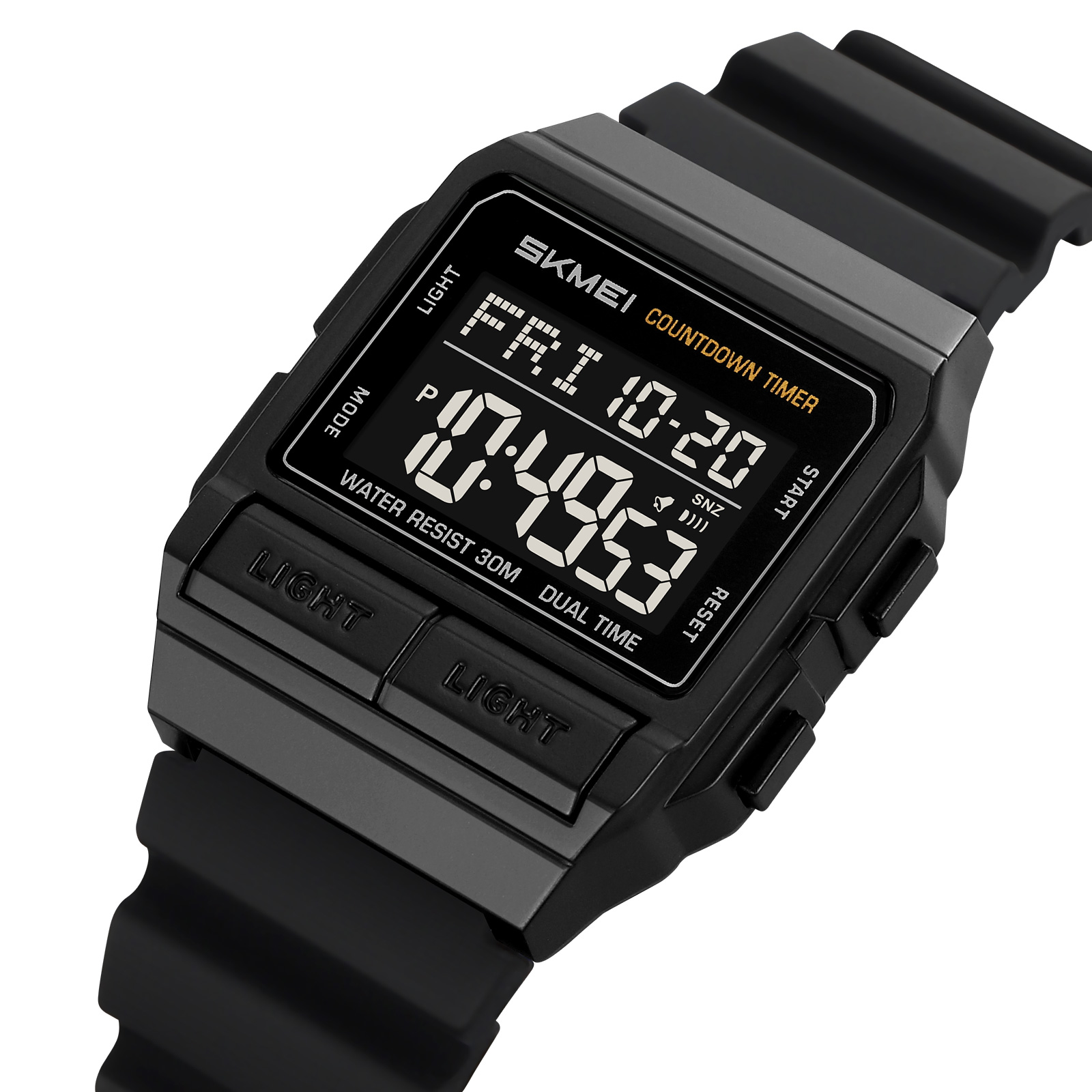 SKMEI 2475 Men's Simple Wristwatch Waterproof Alarm Luminous Spring Band