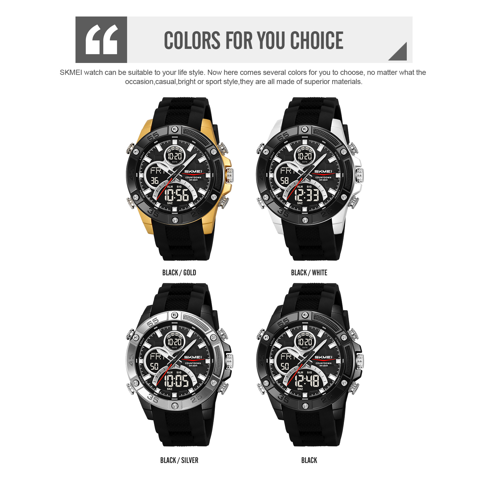 skmei 2476 analog watch men