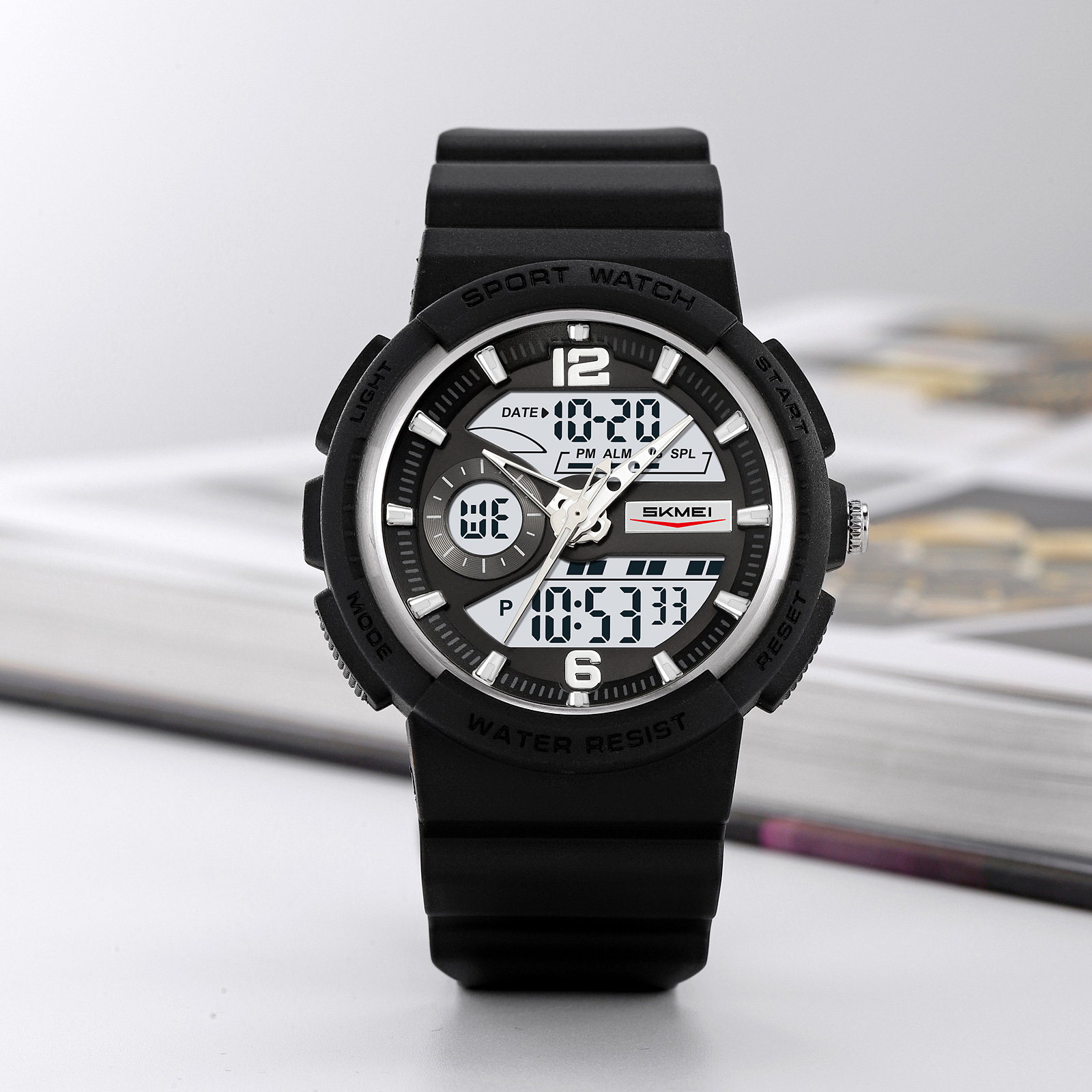 SKMEI 2477 Female Waterproof Chronograph Design Analog Digital Watches 