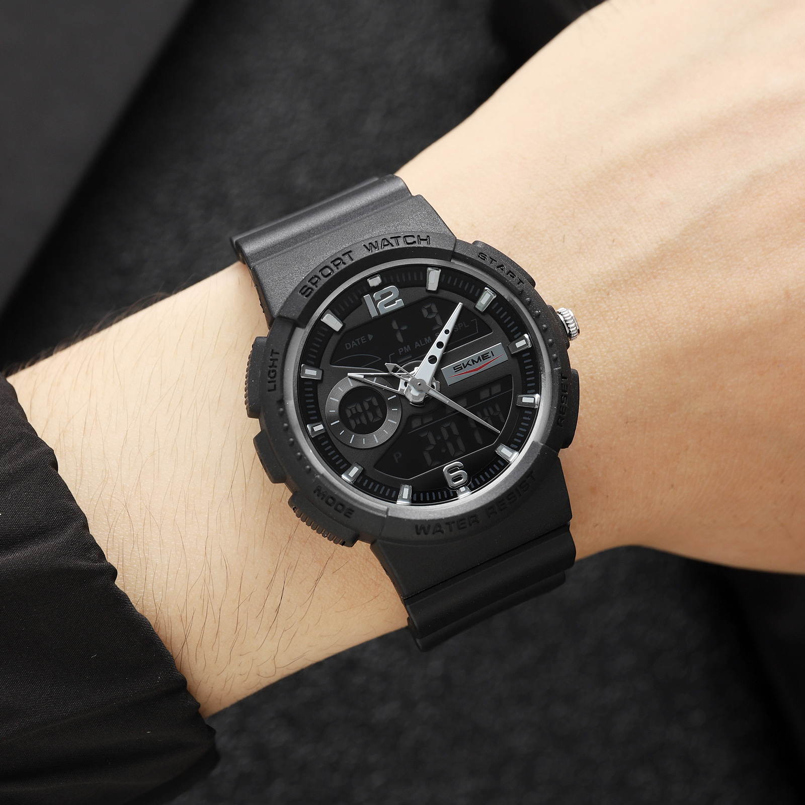 SKMEI 2477 Female Waterproof Chronograph Design Analog Digital Watches 