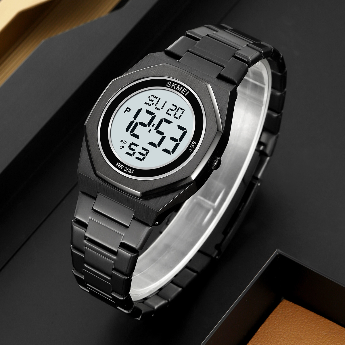 SKMEI 2479 Digital Watch for Man Stop Watch Time Reminder