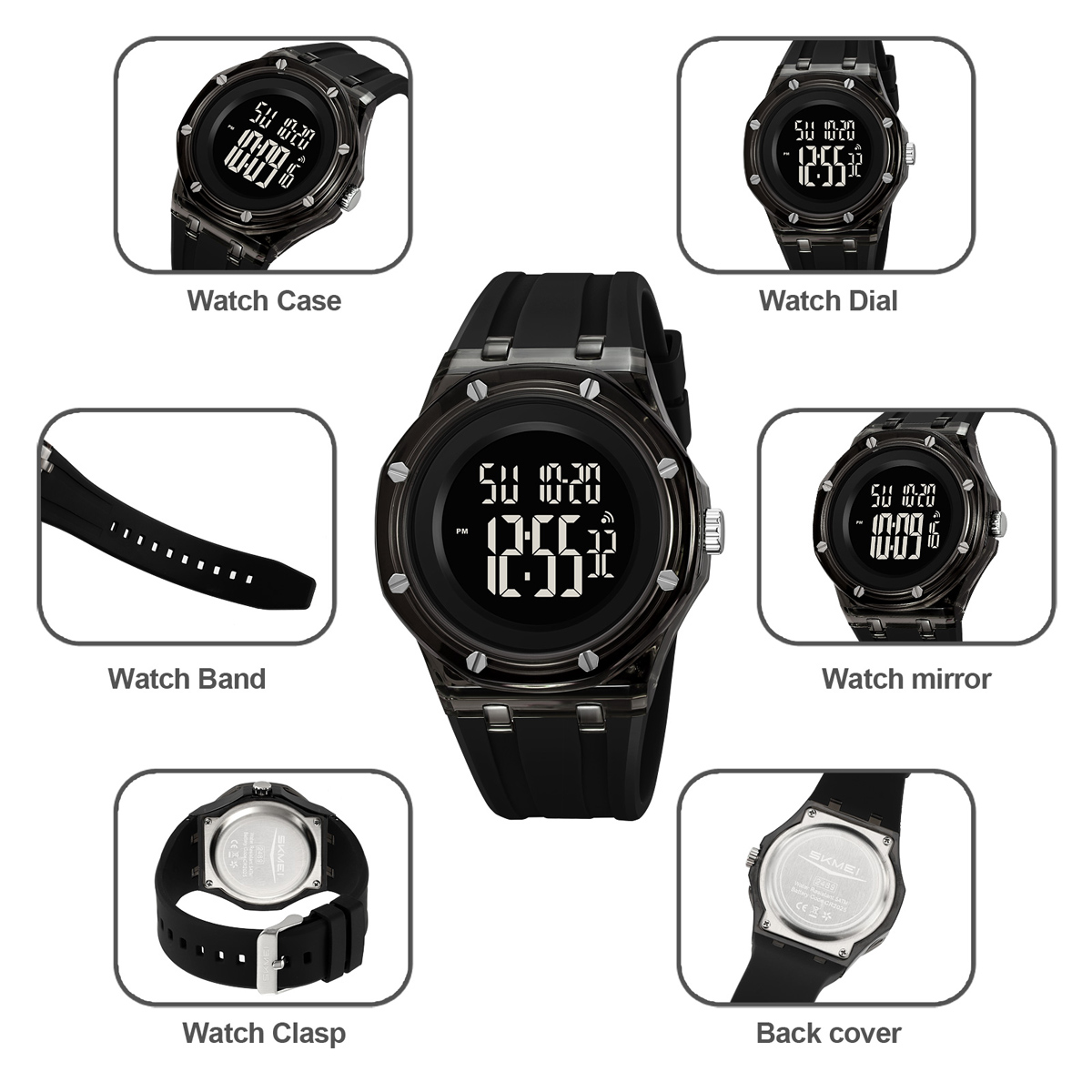 SKMEI 2489 Sport Outdoor Silicone Strap Watch