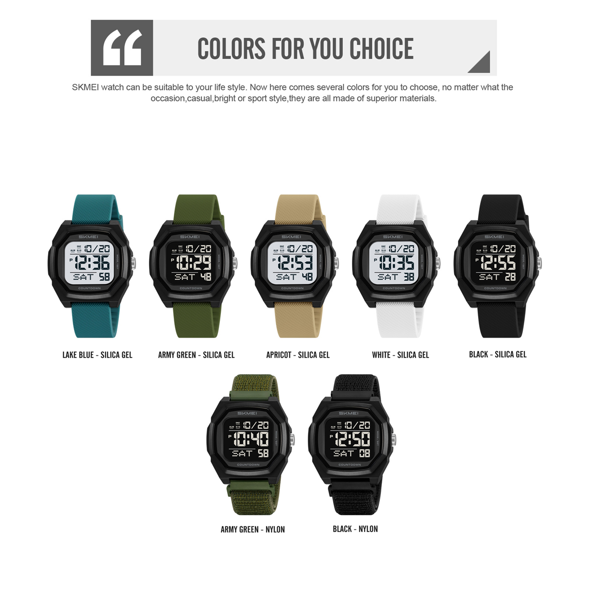 New Arrival Skmei 2495 Sport Digital Watch Waterproof 