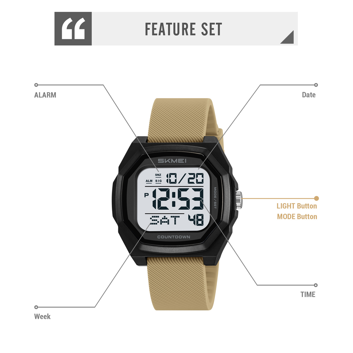 New Arrival Skmei 2495 Sport Digital Watch Waterproof 