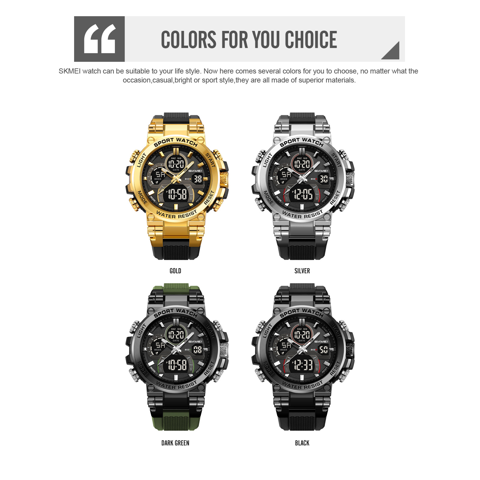 SKMEI ANALOG DIGITAL BIG WATCH 2500