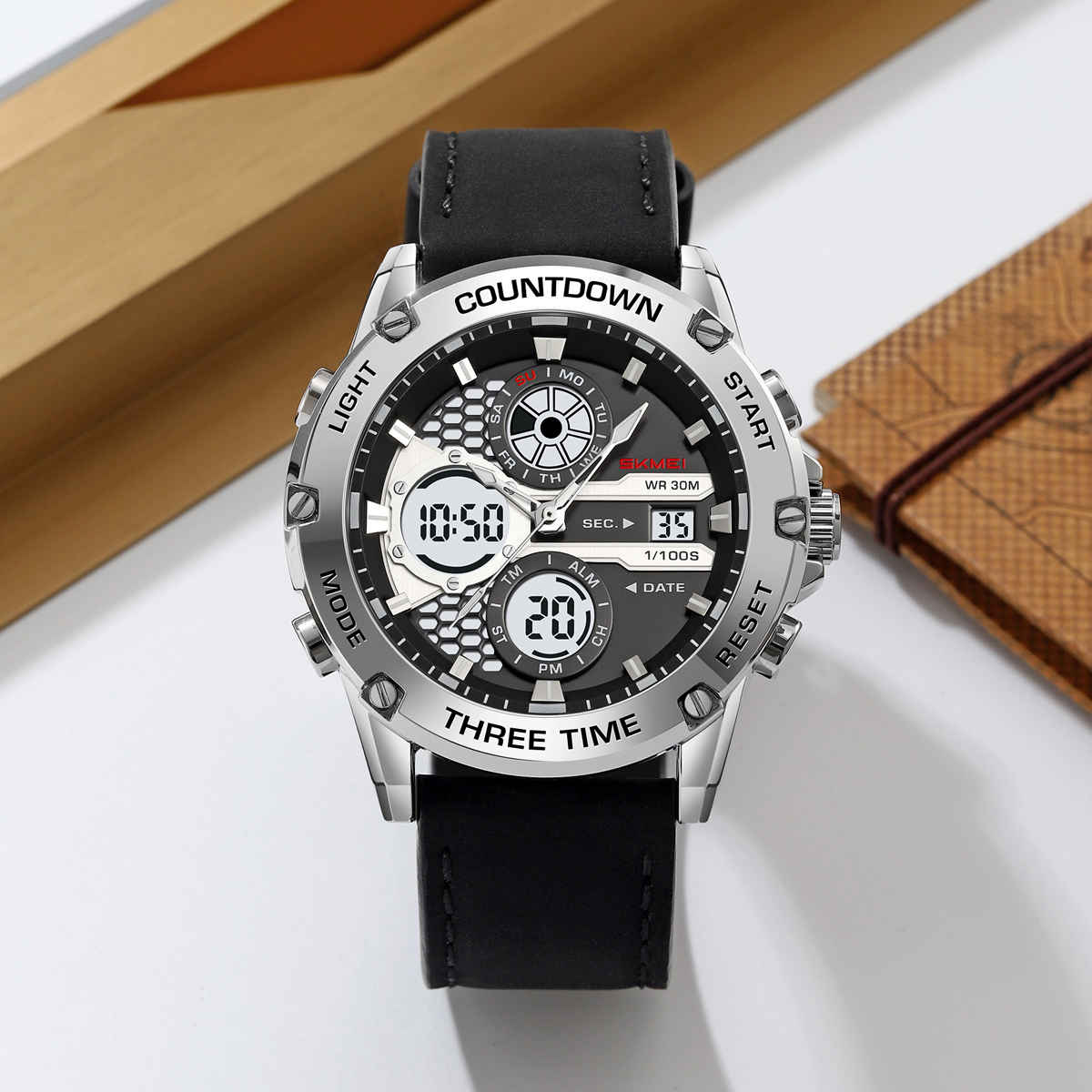 SKMEI 2502 Fashion Waterproof Dual Display Men Sport Relojes Wrist Digital Watch