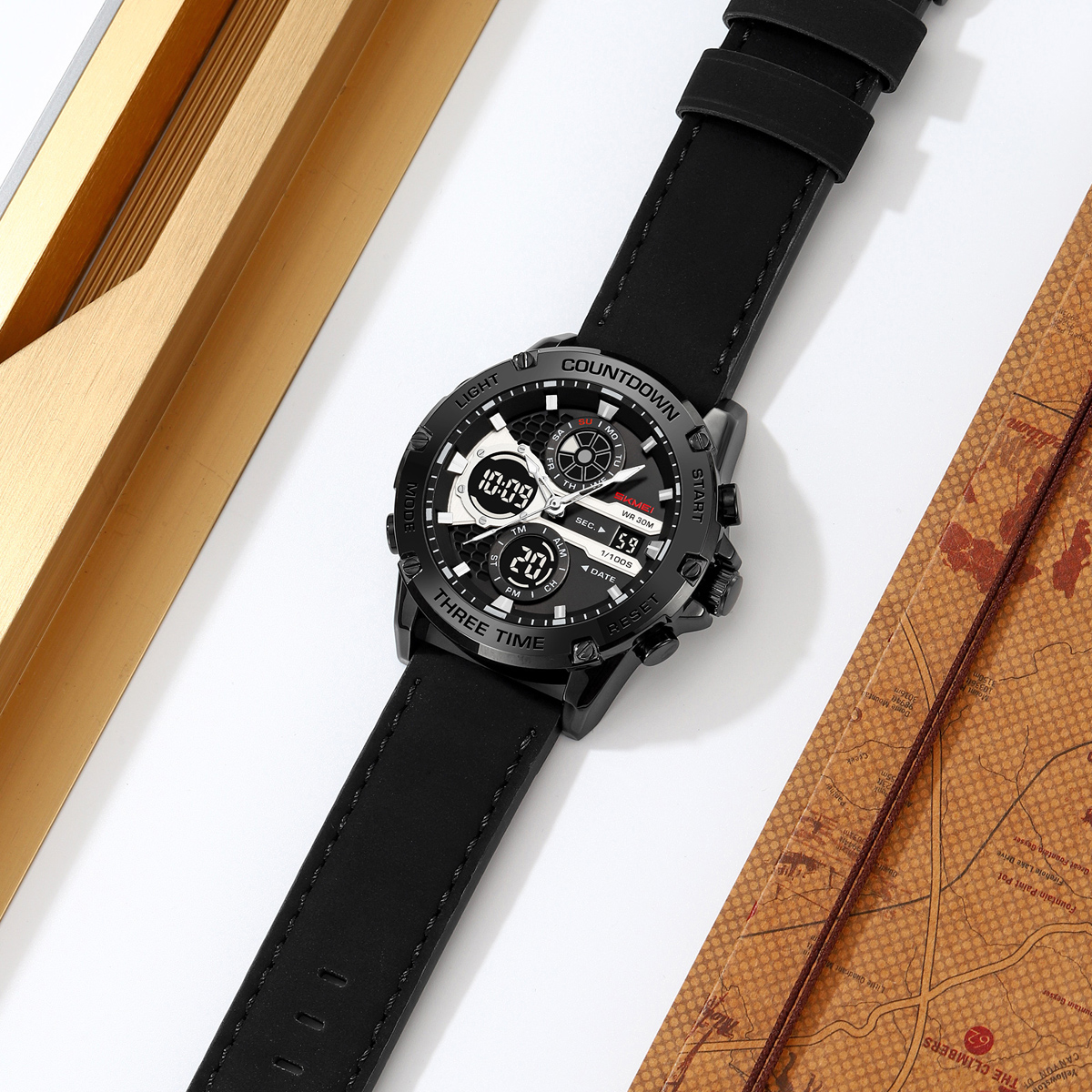 SKMEI 2502 Fashion Waterproof Dual Display Men Sport Relojes Wrist Digital Watch