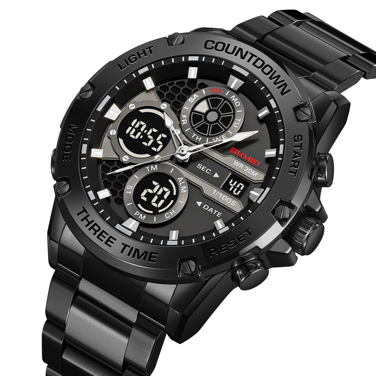 SKMEI 2502 Fashion Waterproof Dual Display Men Sport Relojes Wrist Digital Watch