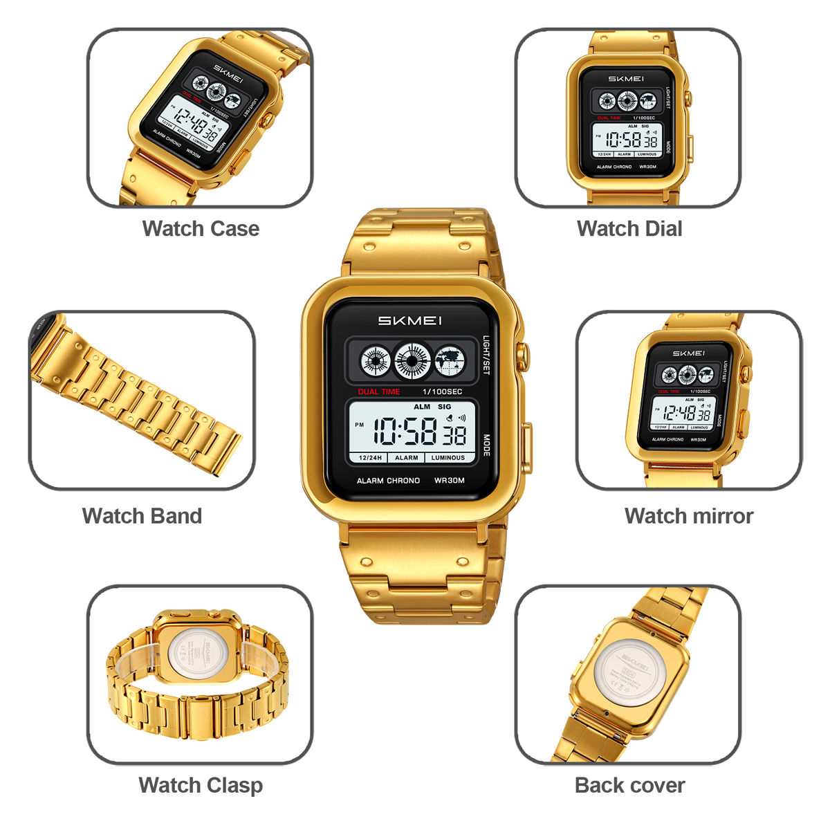 SKMEI 2504 Waterproof Sports Shockproof Watches Men Digital Watches