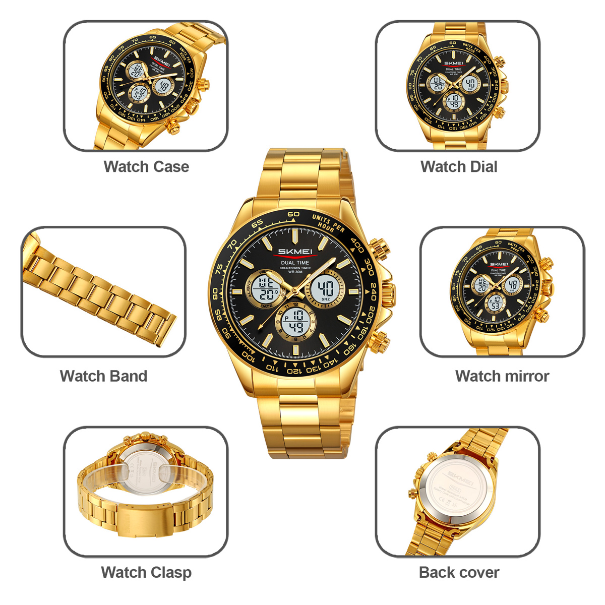 OEM Accept High-quality SKMEI 2505 Watch Men Sport Digital Mens Clock 