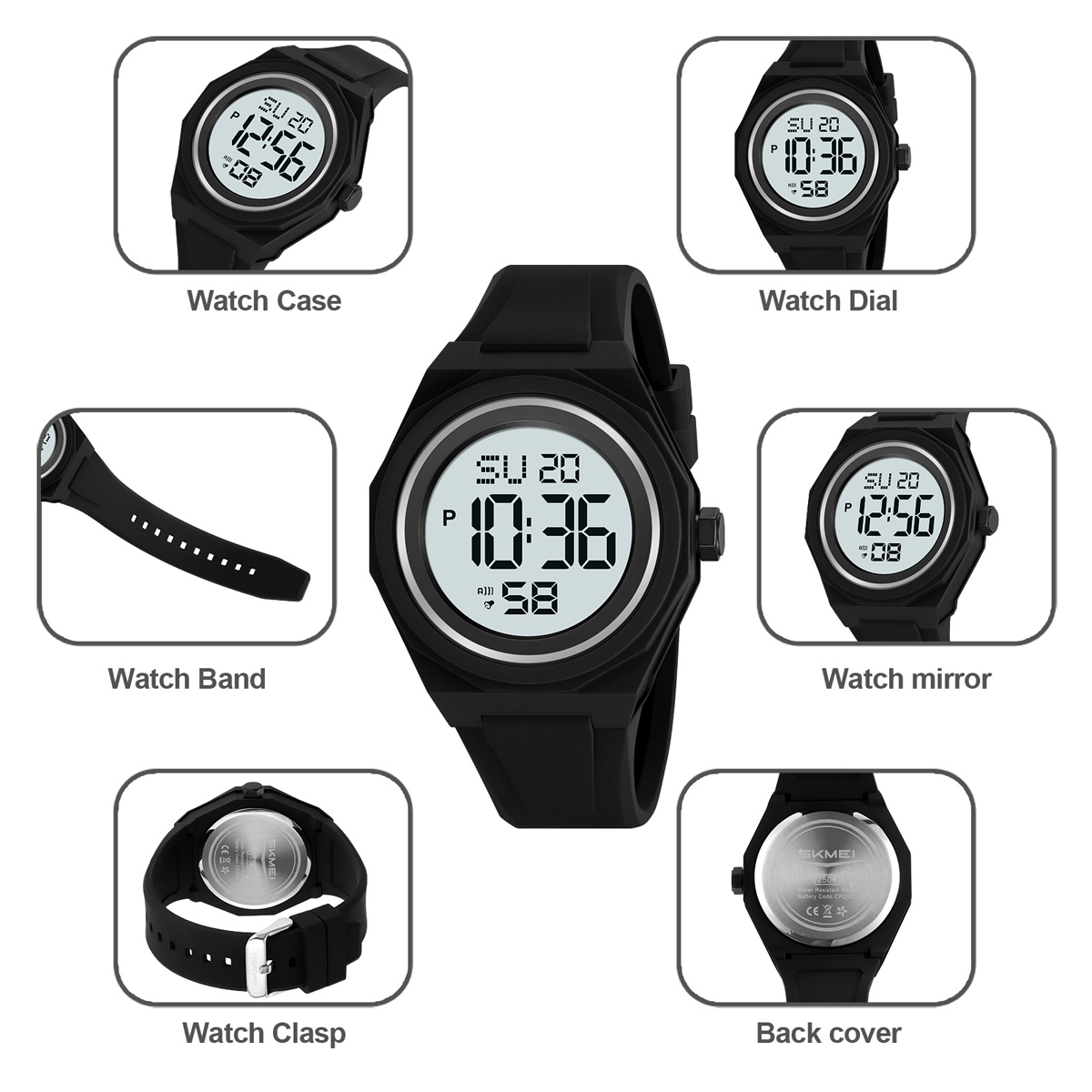  SKMEI 2506 Digital Electronic Watch Reloj Hombre