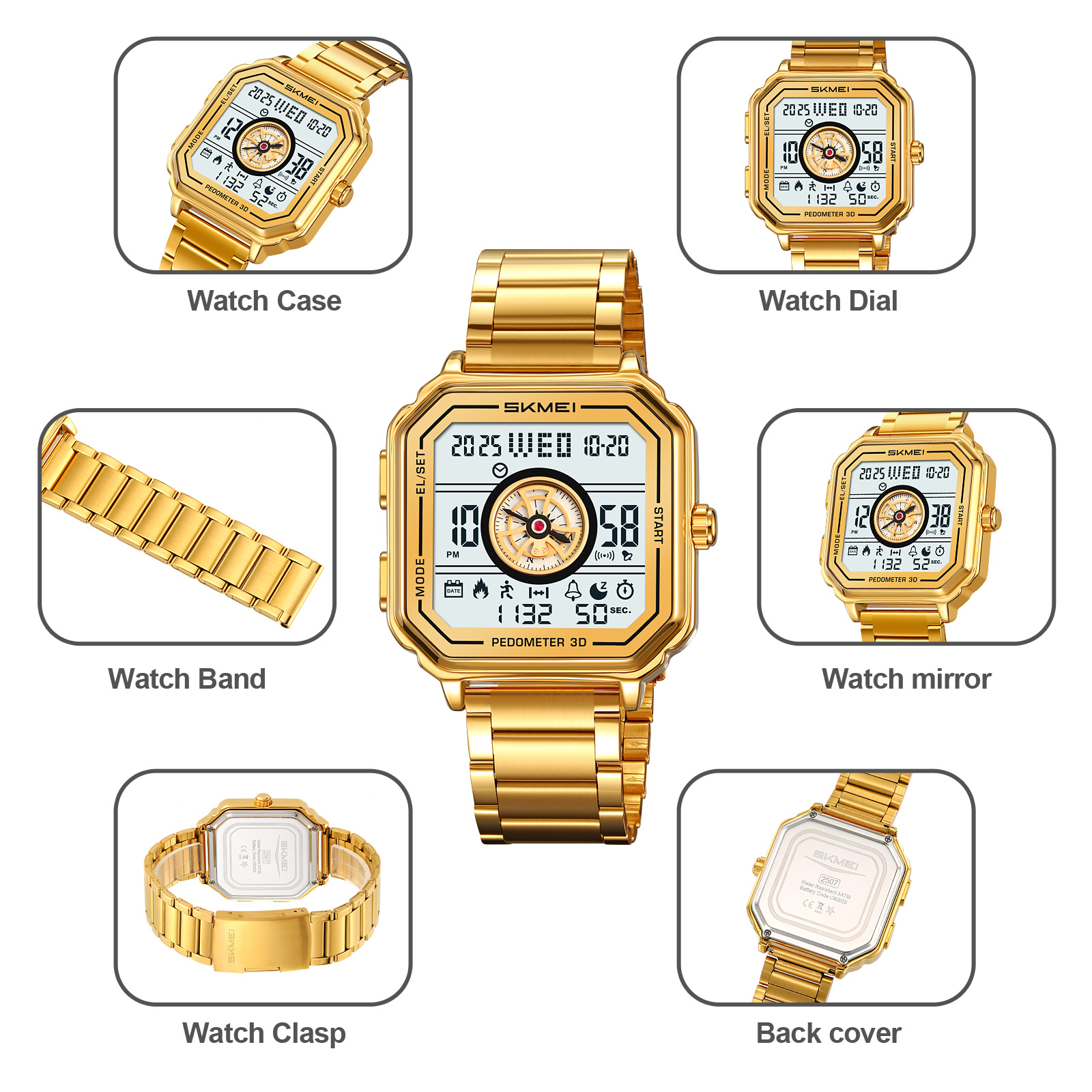 SKMEI 2507 METAL DIGITAL WATCH