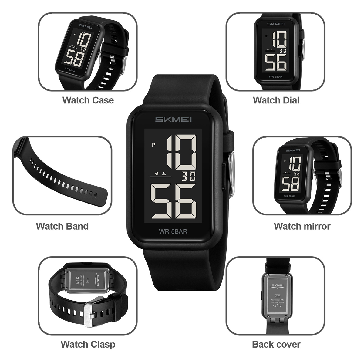 SKMEI 2510 Fashion Simple Sport Watch Men Watches Alarm