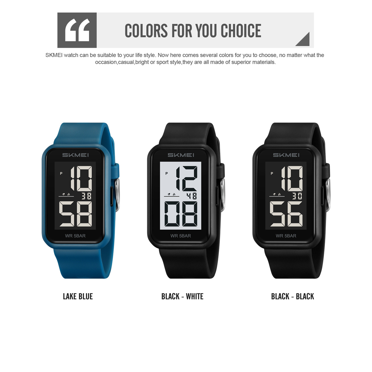 SKMEI 2510 Fashion Simple Sport Watch Men Watches Alarm