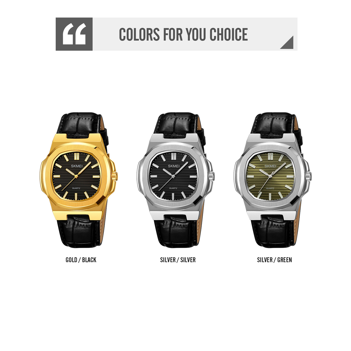 Fashion Watch SKMEI 2512 Quartz Watch Genuine Leather Band