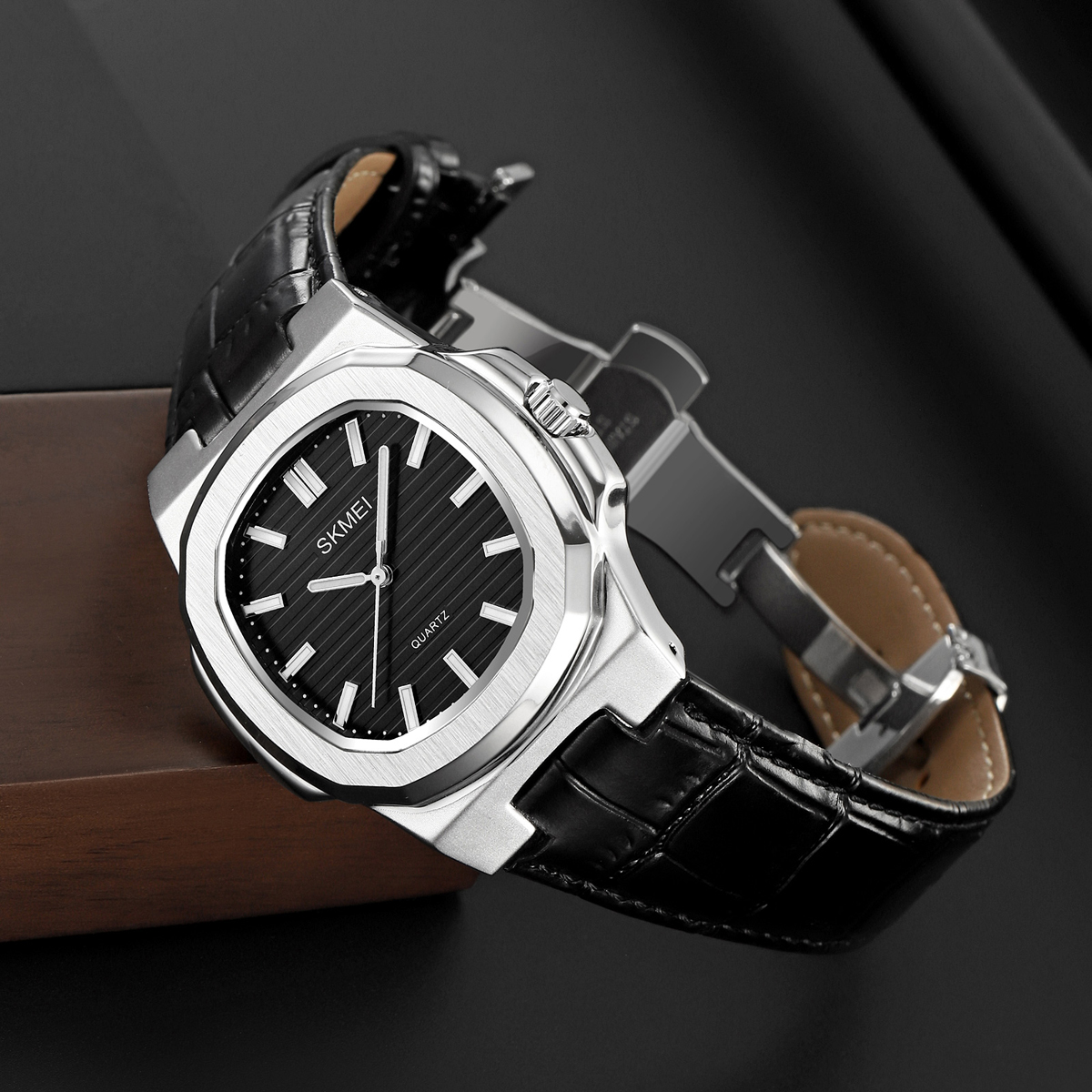 Fashion Watch SKMEI 2512 Quartz Watch Genuine Leather Band