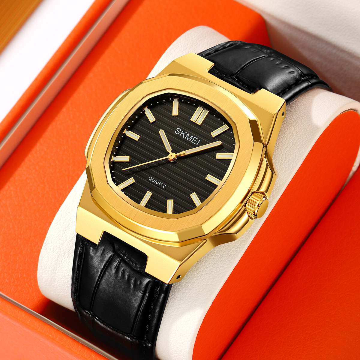 Fashion Watch SKMEI 2512 Quartz Watch Genuine Leather Band