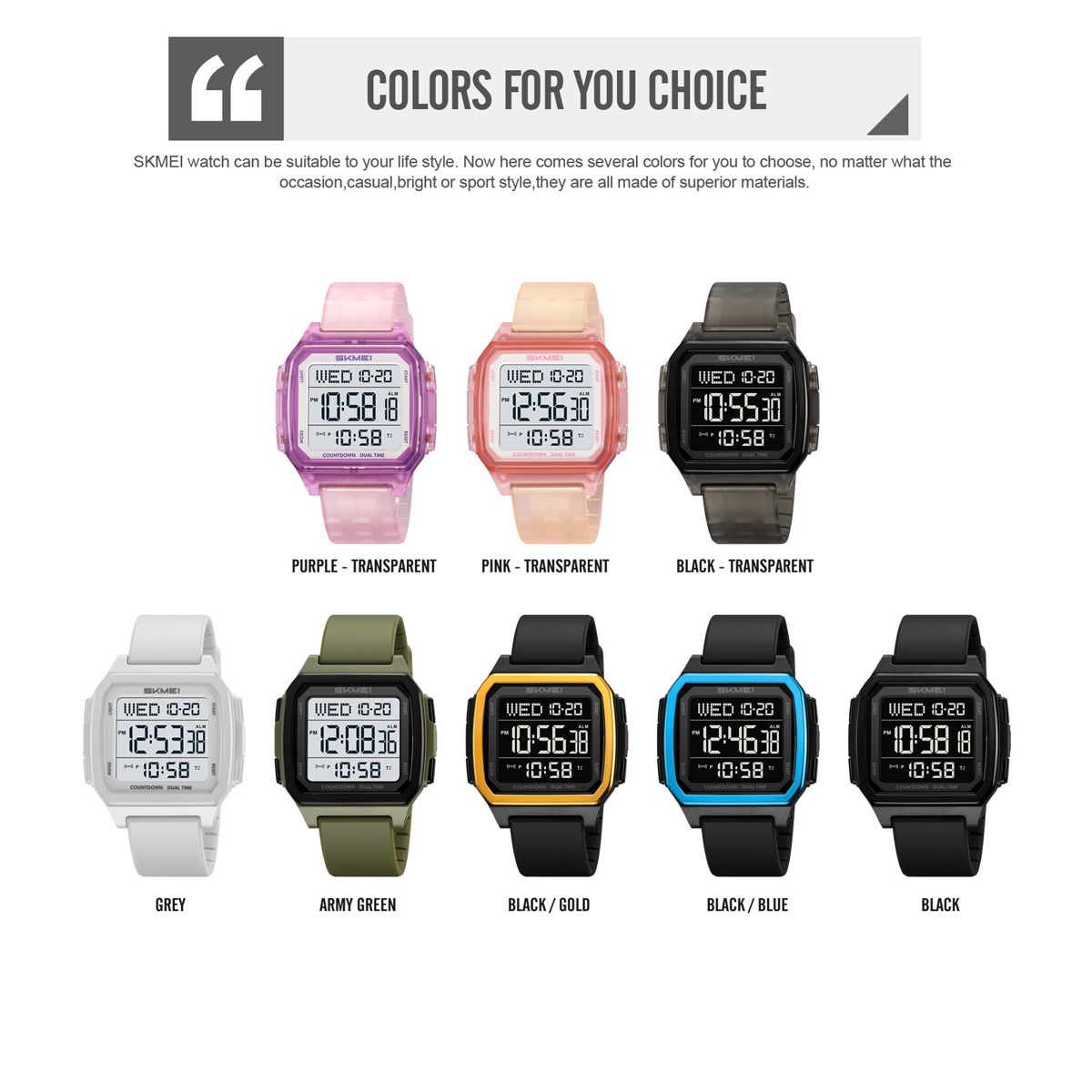 Skmei 2515 Sport Water Resistant Wholesale Men Digital Mens Watches in Wristwatches