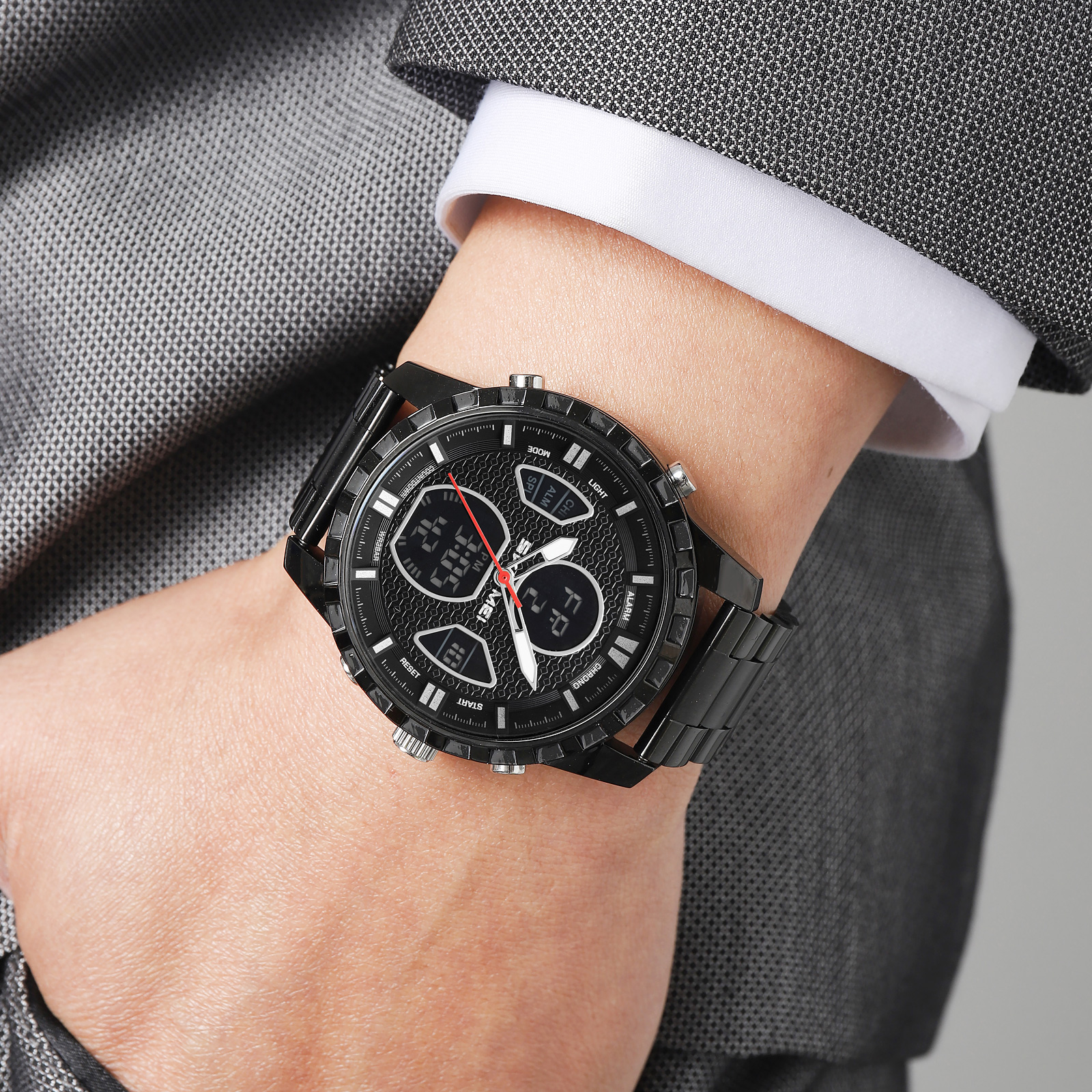 SKMEI 2516 METAL ANALOG DIGITAL WATCH WHOLESALE