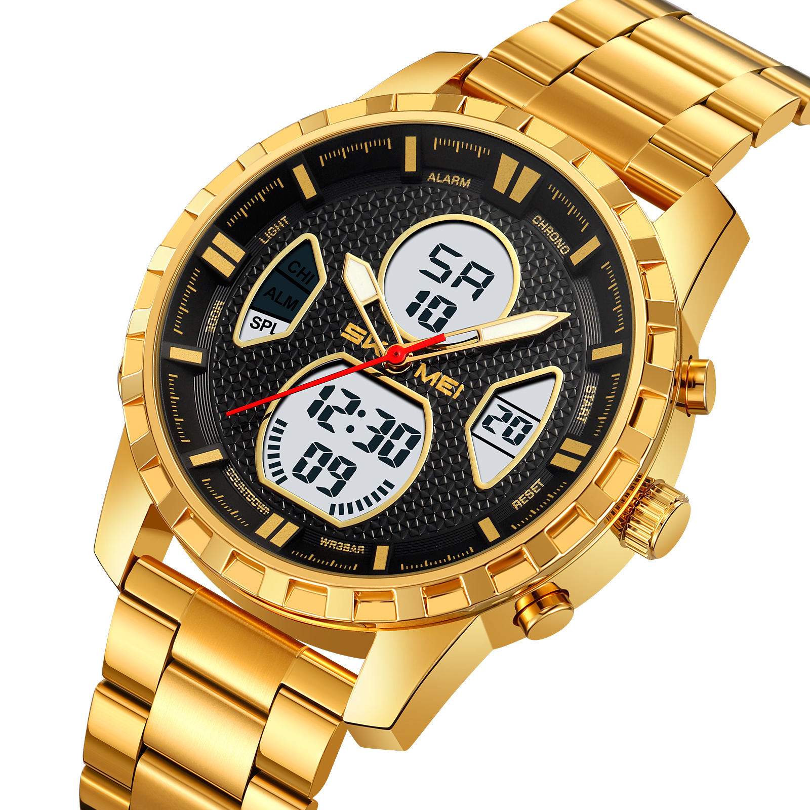 SKMEI 2516 METAL ANALOG DIGITAL WATCH WHOLESALE