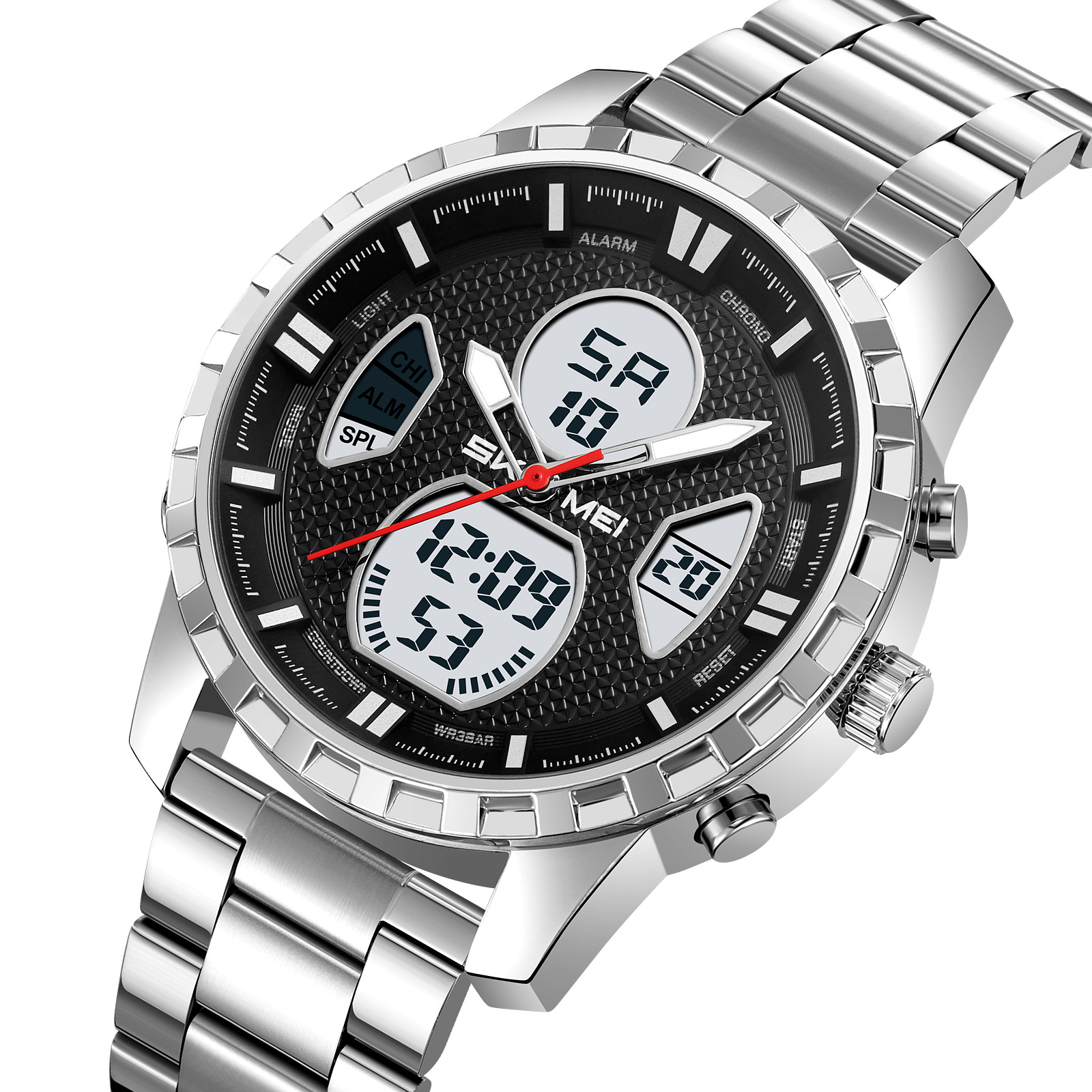 SKMEI 2516 METAL ANALOG DIGITAL WATCH WHOLESALE