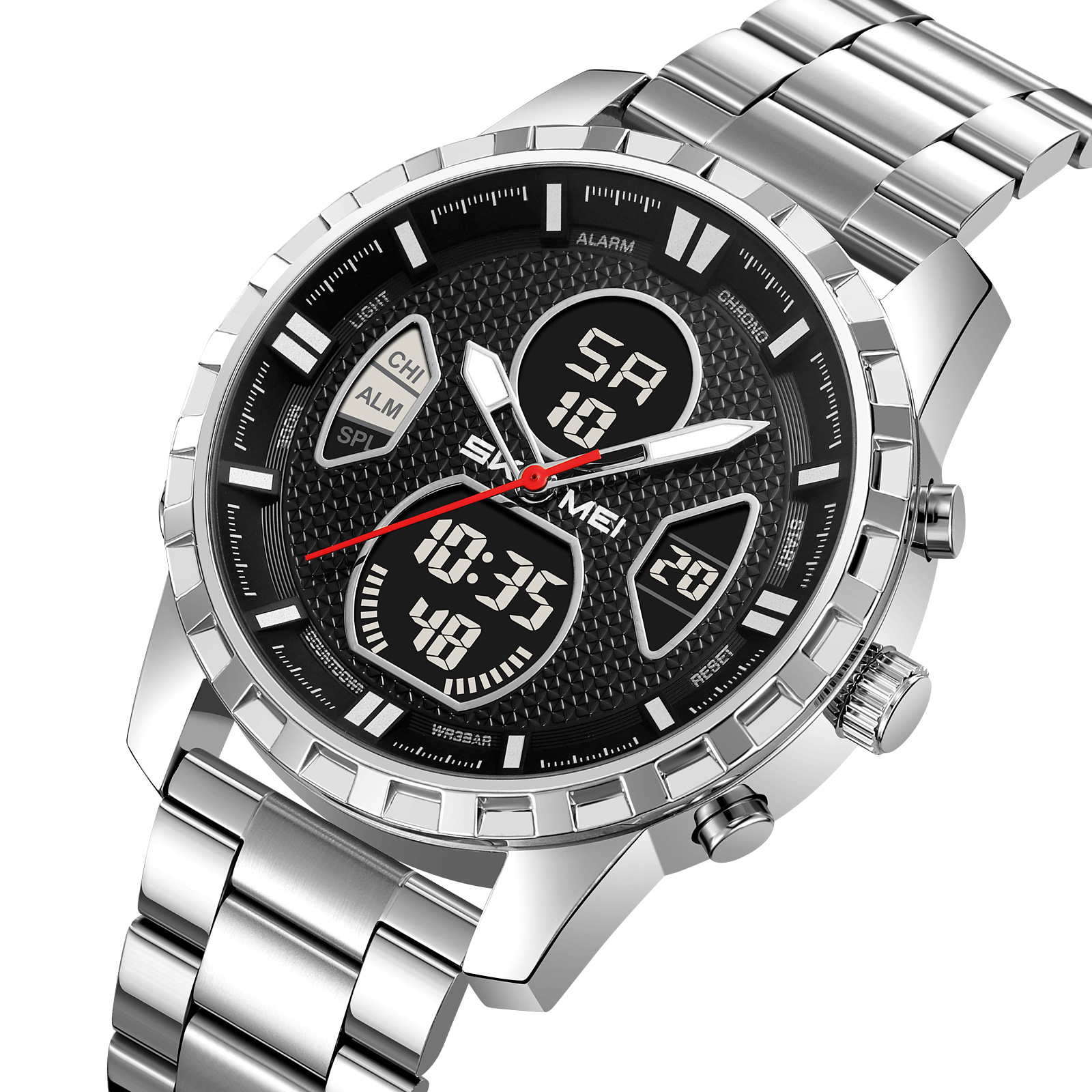 SKMEI 2516 METAL ANALOG DIGITAL WATCH WHOLESALE