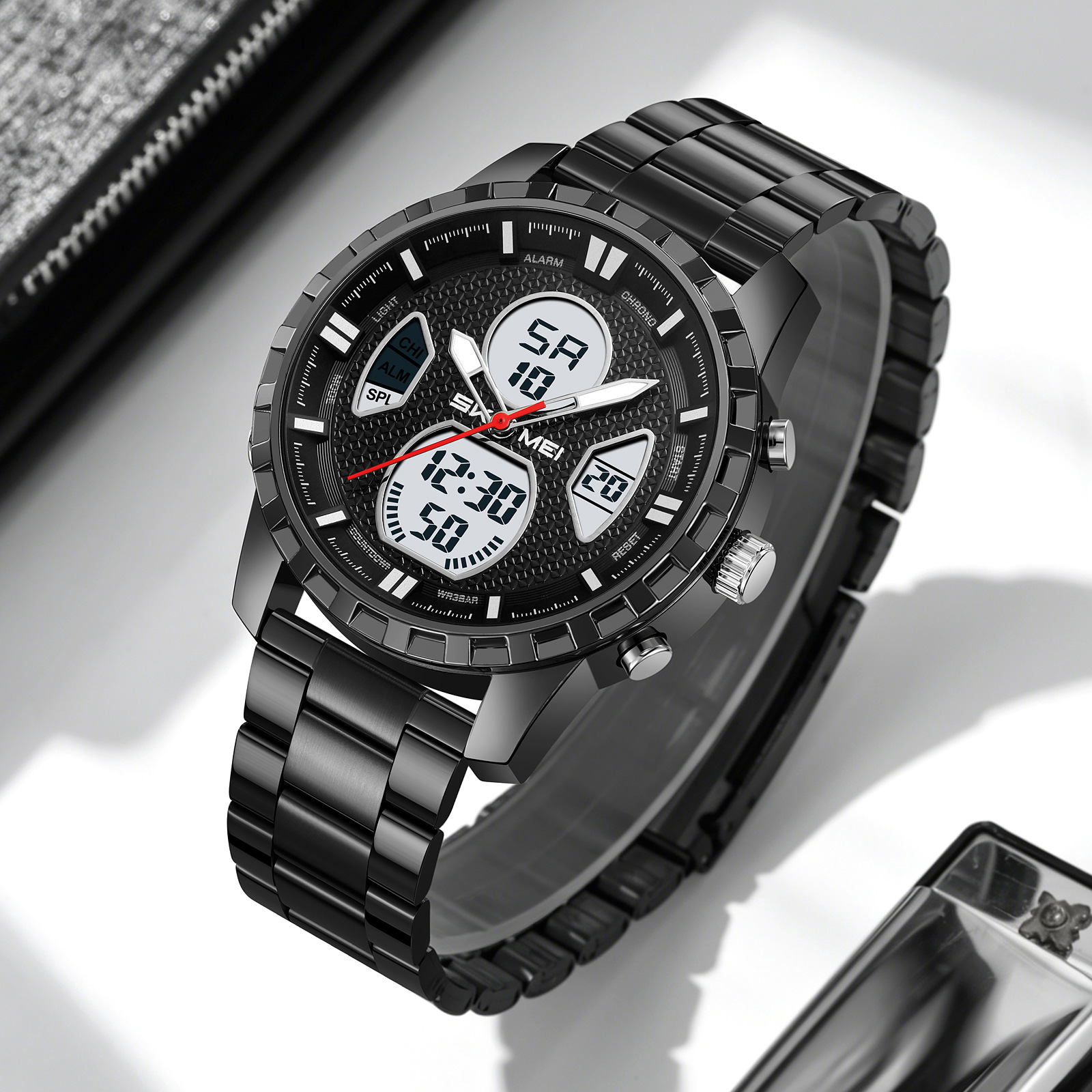SKMEI 2516 METAL ANALOG DIGITAL WATCH WHOLESALE