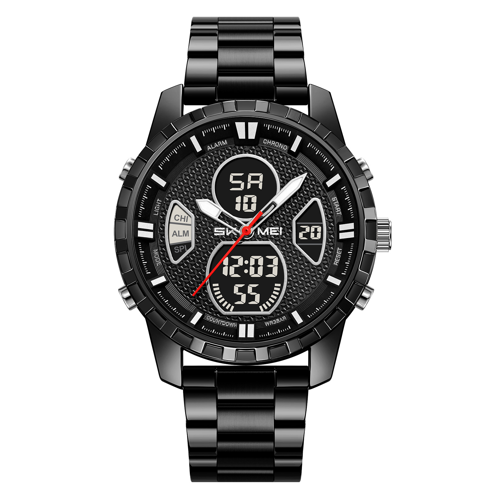 SKMEI 2516 METAL ANALOG DIGITAL WATCH WHOLESALE