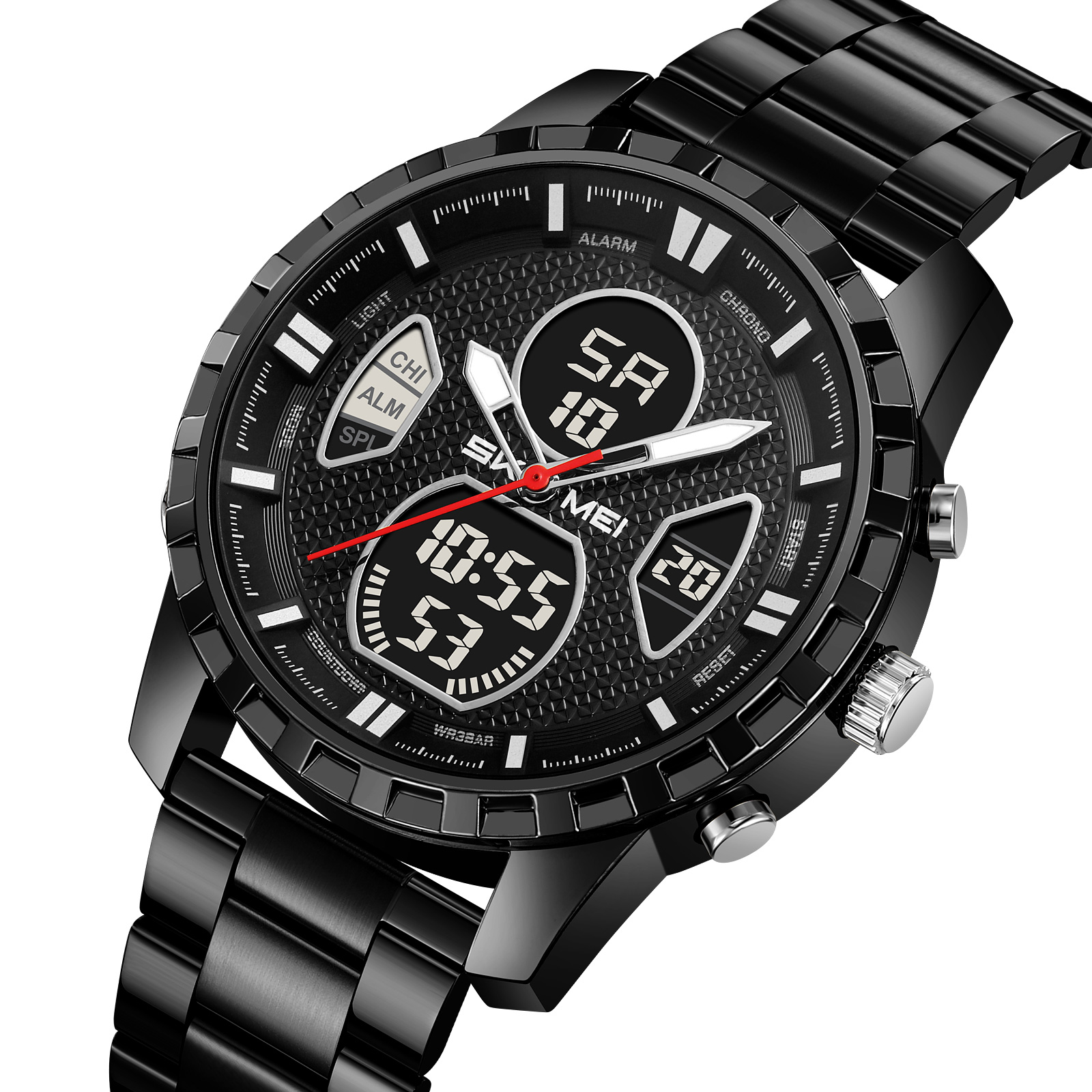 SKMEI 2516 METAL ANALOG DIGITAL WATCH WHOLESALE