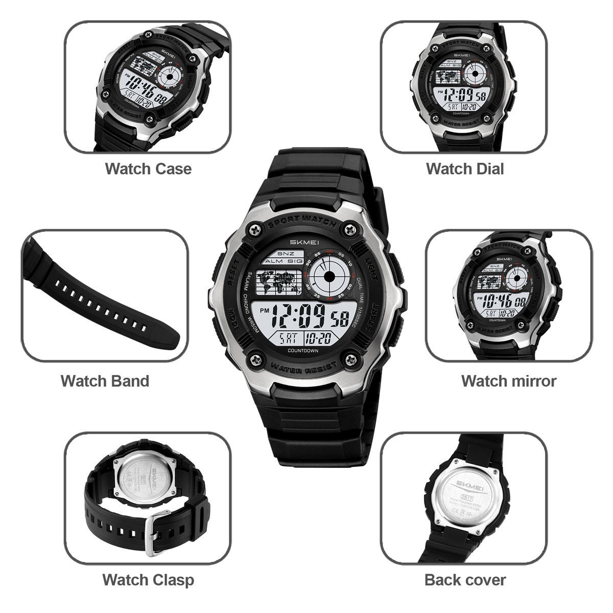 Wholesale SKMEI 2517 Sports Watch For Men Fashion Design Men Digital Watch