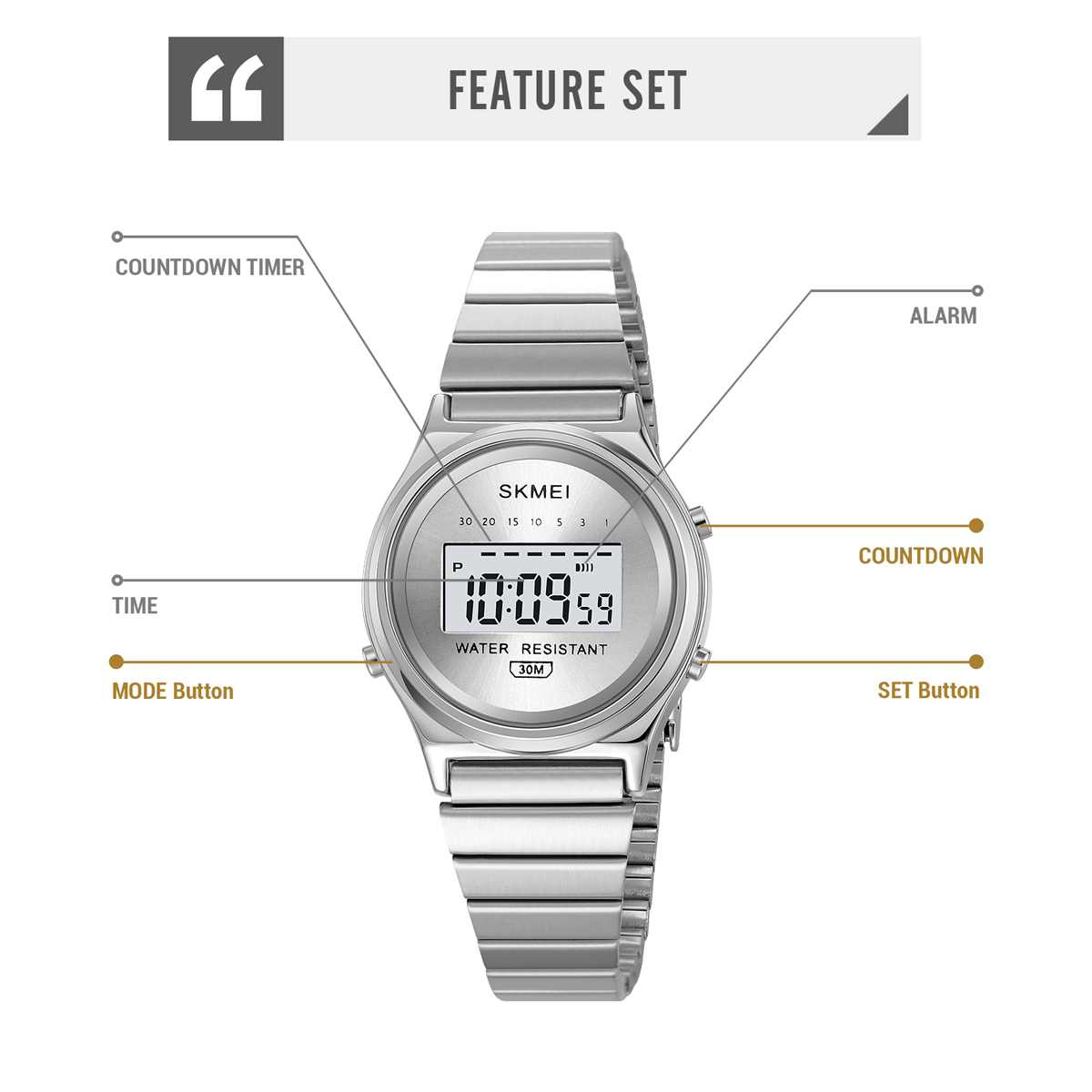 SKMEI 2521 Stylish Odm women Digital Watch