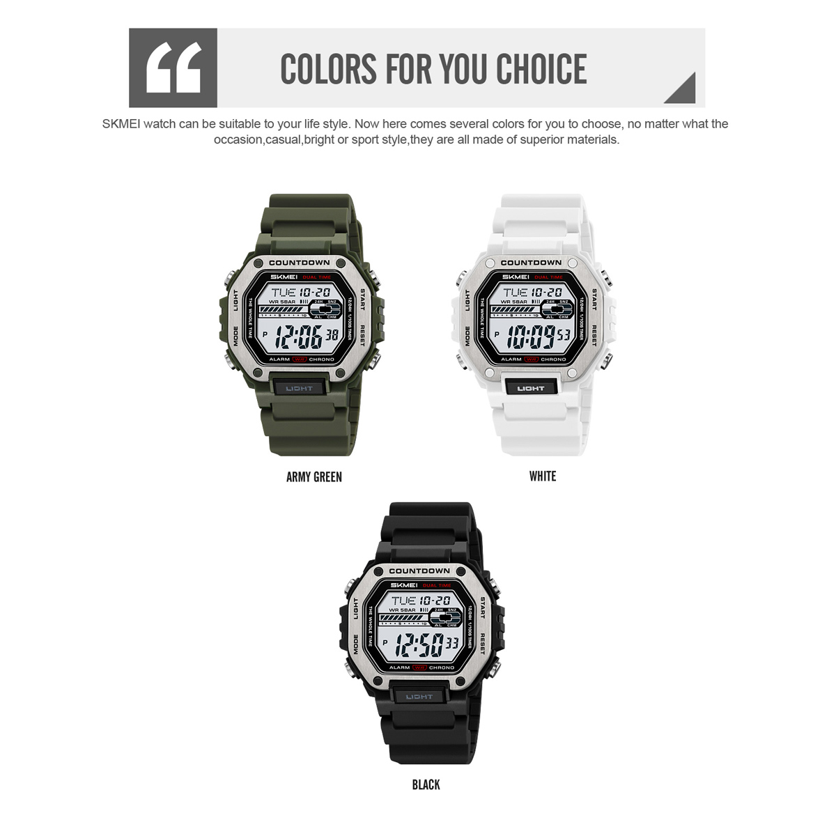 SKMEI 2522 Multifunctional Digital Sports Watch